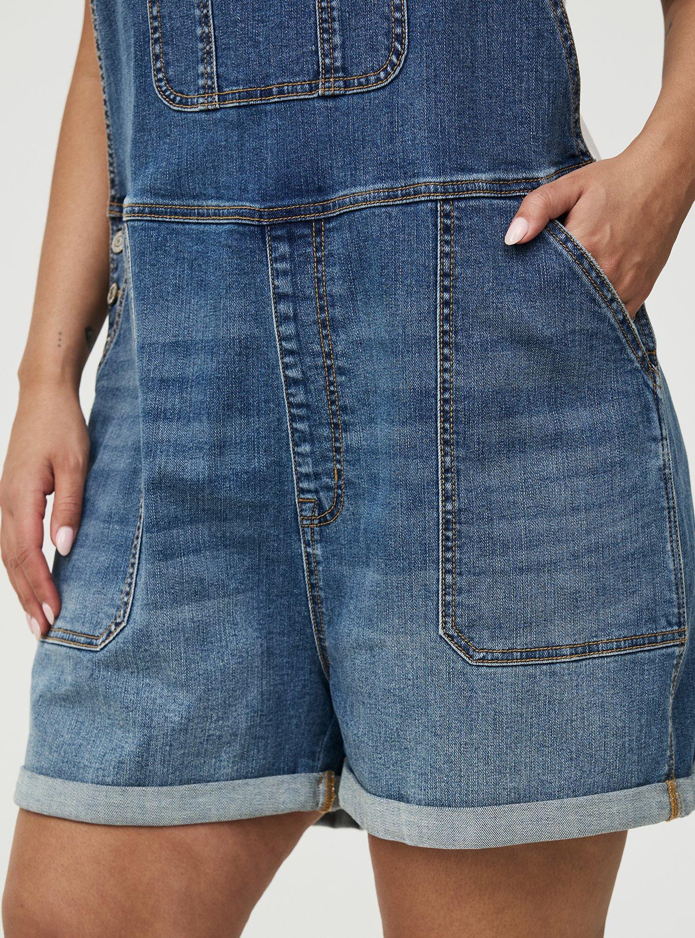 3'' Relaxed Denim Shortall, LOOSE CANNON, alternate