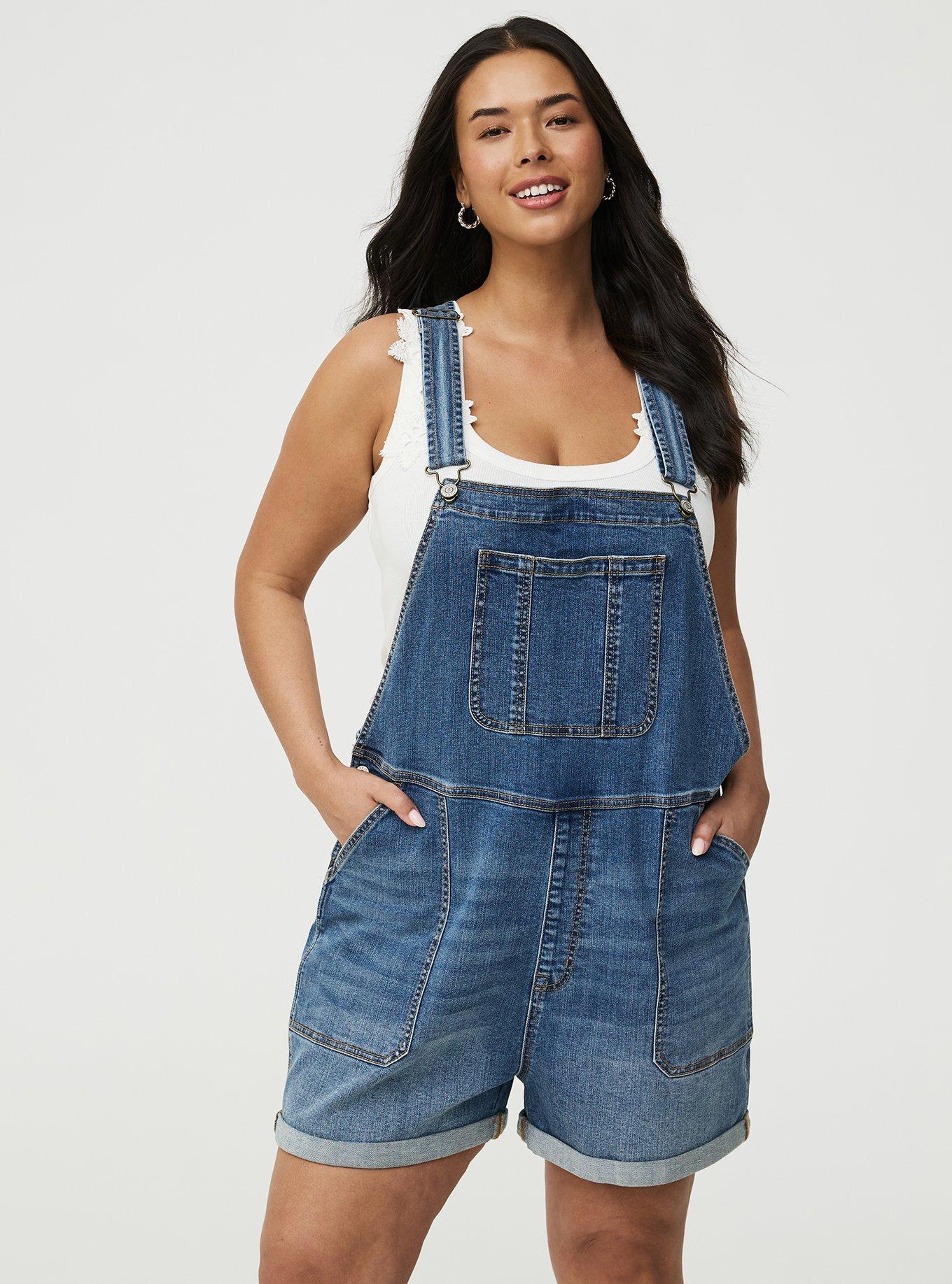 3'' Relaxed Denim Shortall, LOOSE CANNON, hi-res
