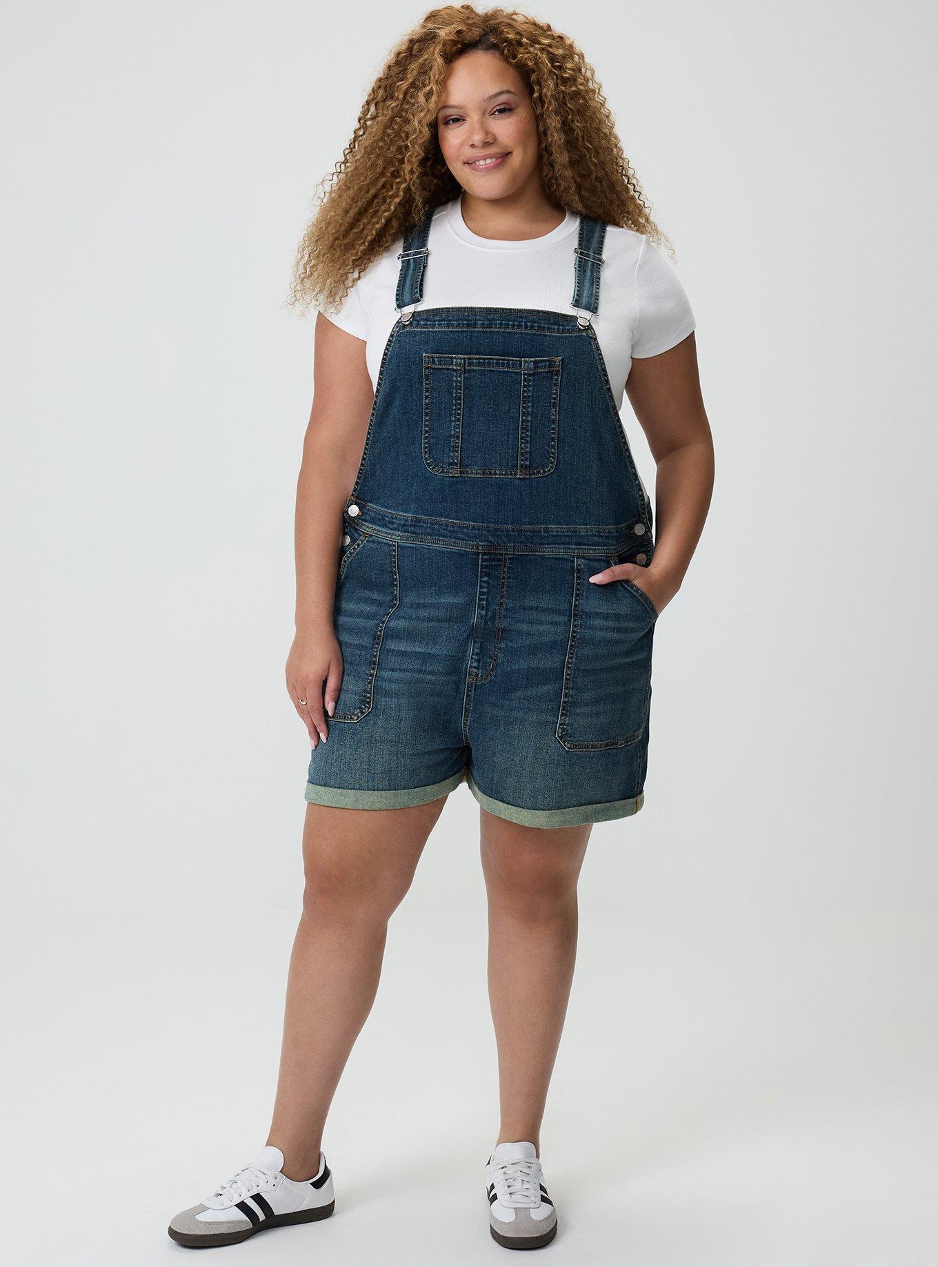 3'' Relaxed Denim Shortall, LOVE LETTER, alternate