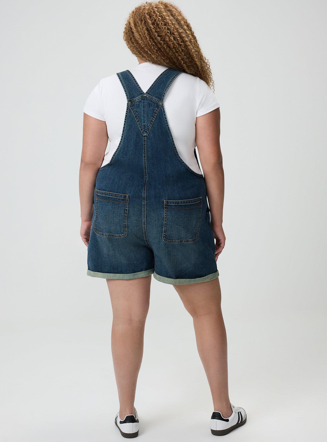 3'' Relaxed Denim Shortall, LOVE LETTER, alternate