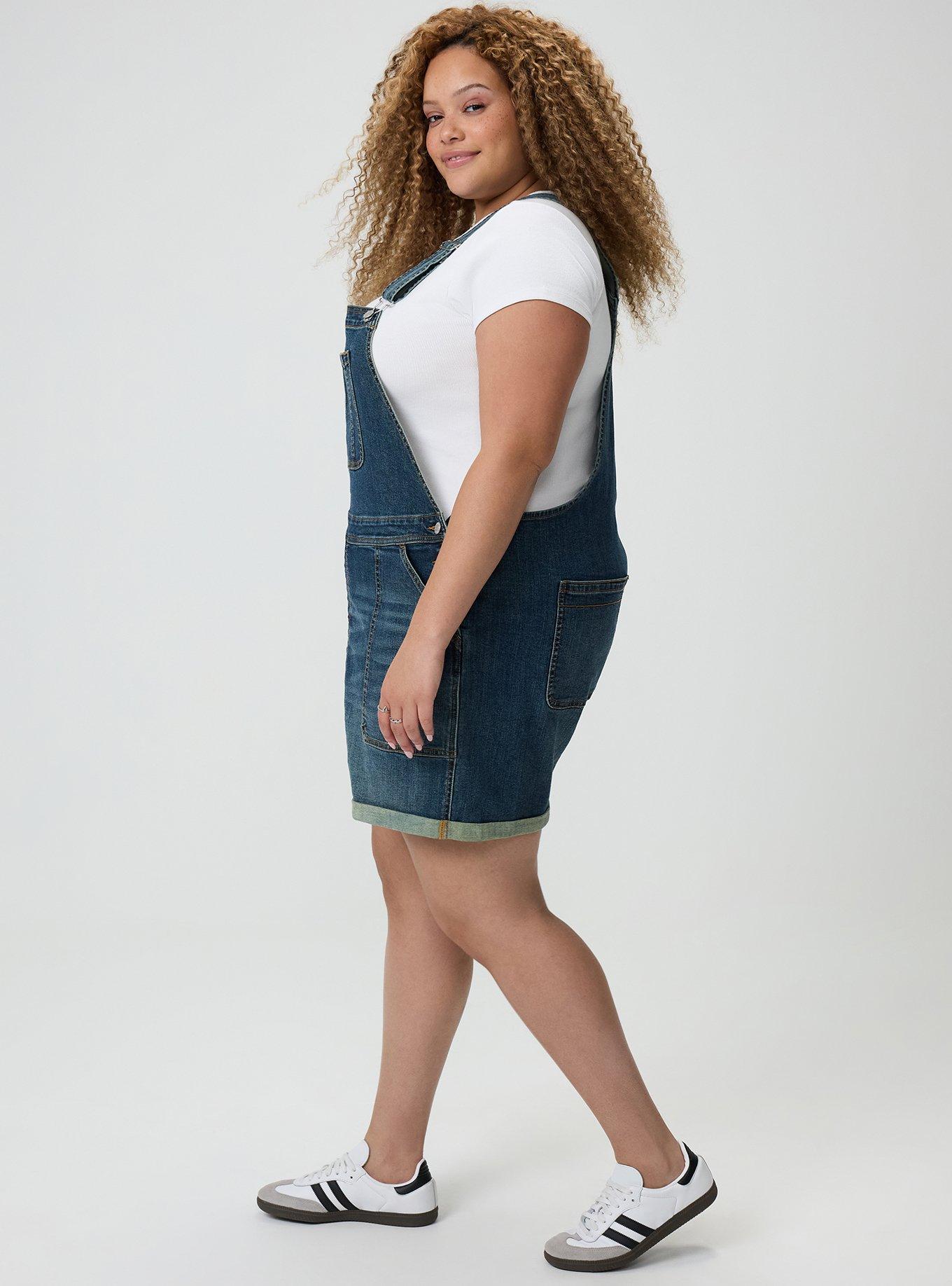 3'' Relaxed Denim Shortall, LOVE LETTER, alternate