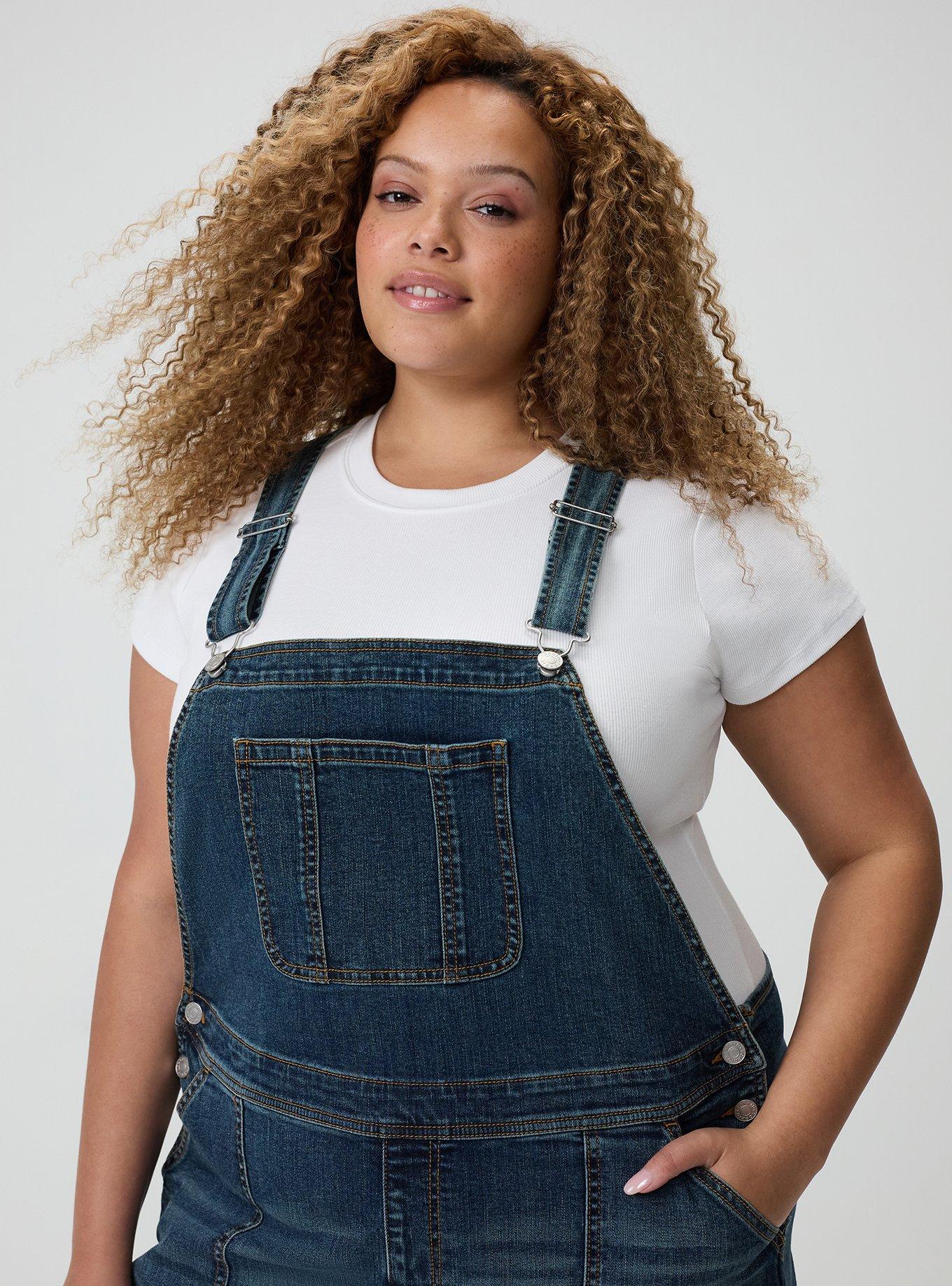 3'' Relaxed Denim Shortall, LOVE LETTER, alternate