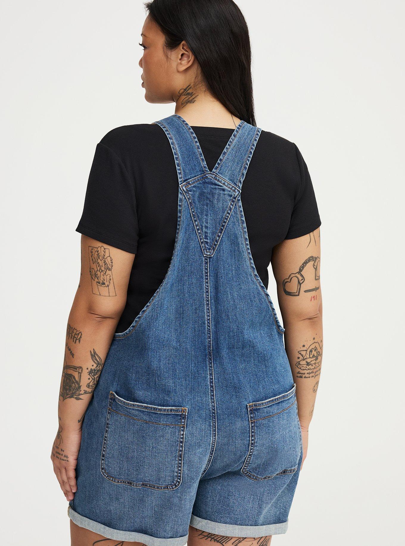 3'' Relaxed Denim Shortall, SHORE BREAK, alternate