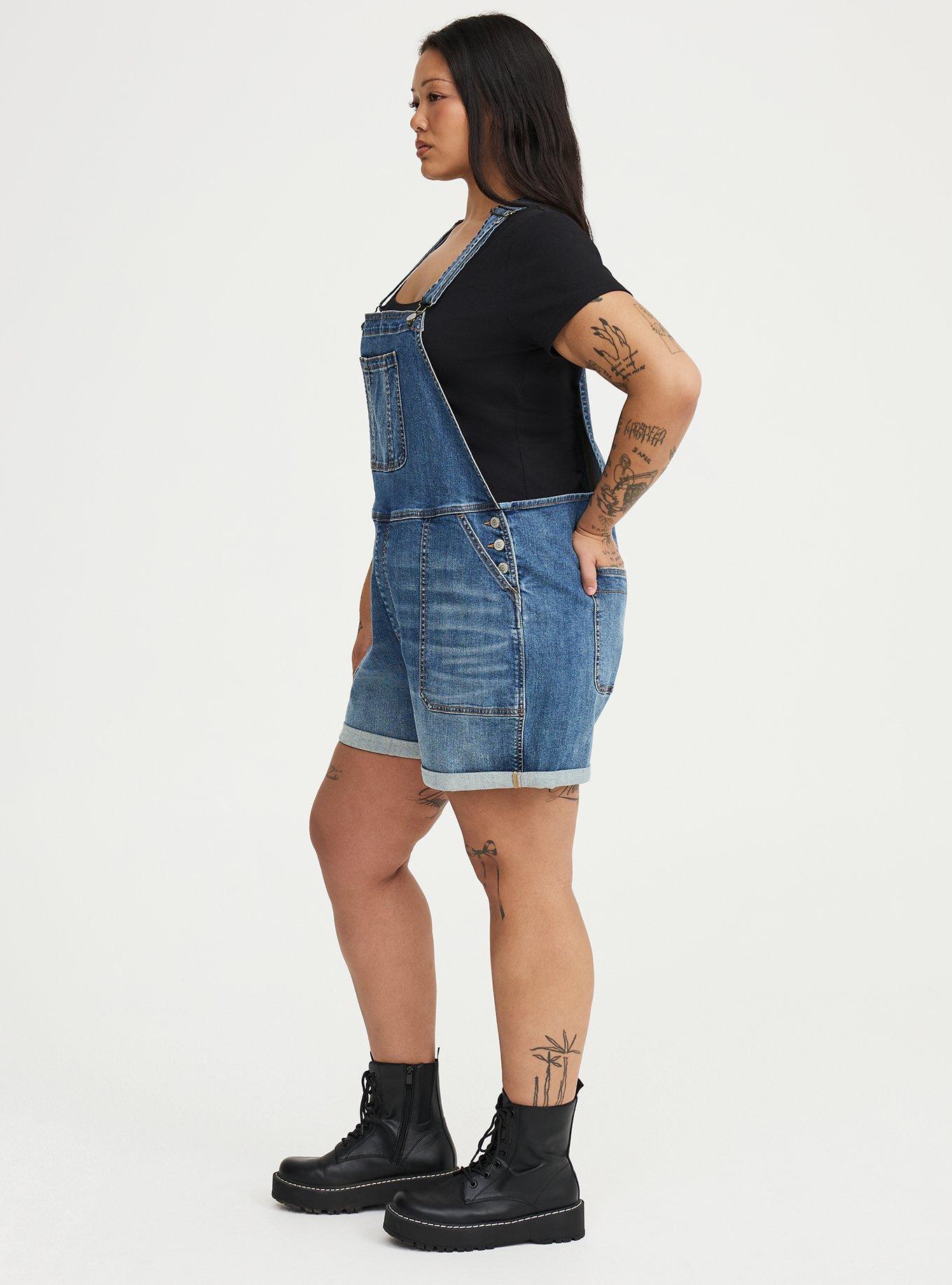 3'' Relaxed Denim Shortall, SHORE BREAK, alternate