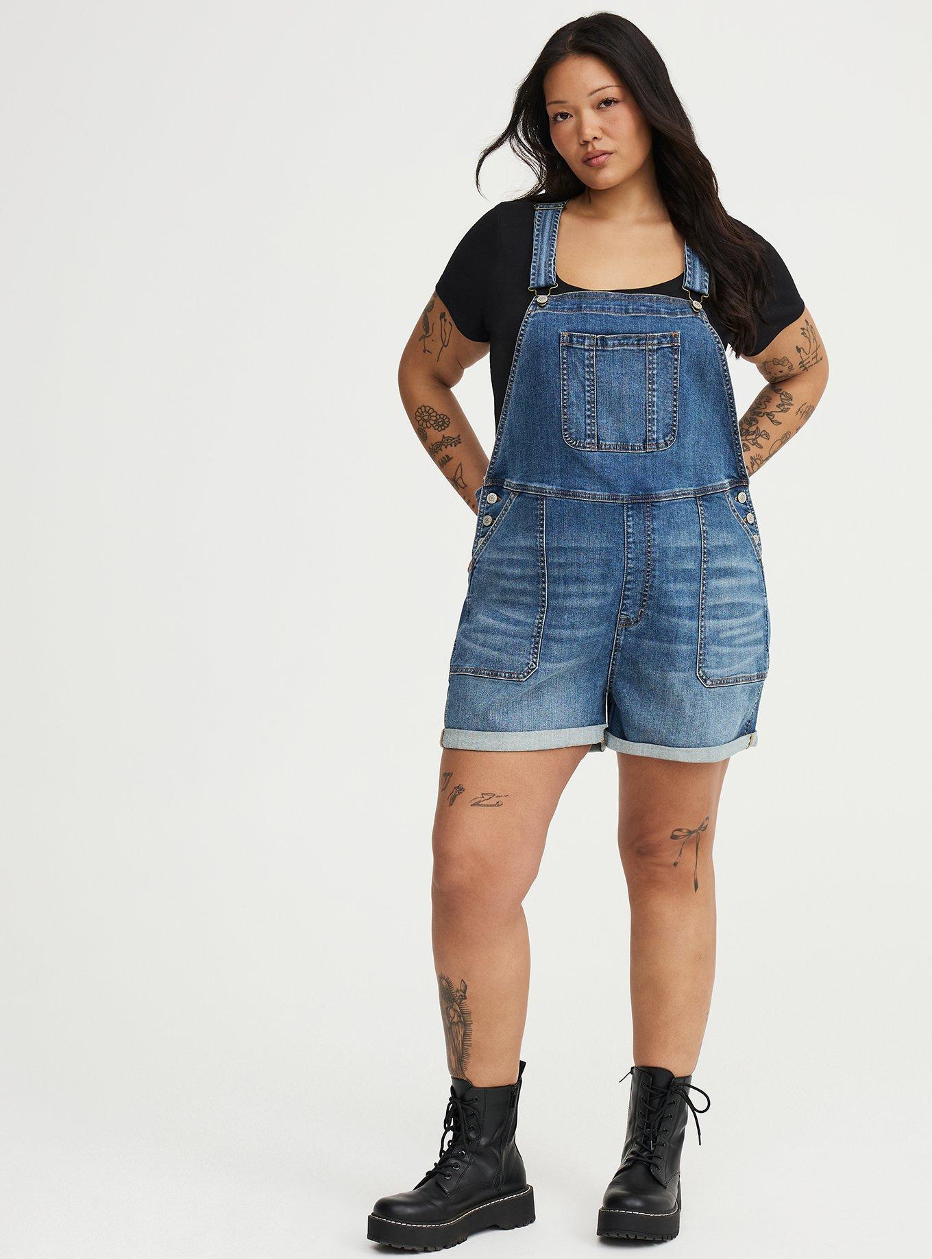 3'' Relaxed Denim Shortall, SHORE BREAK, alternate