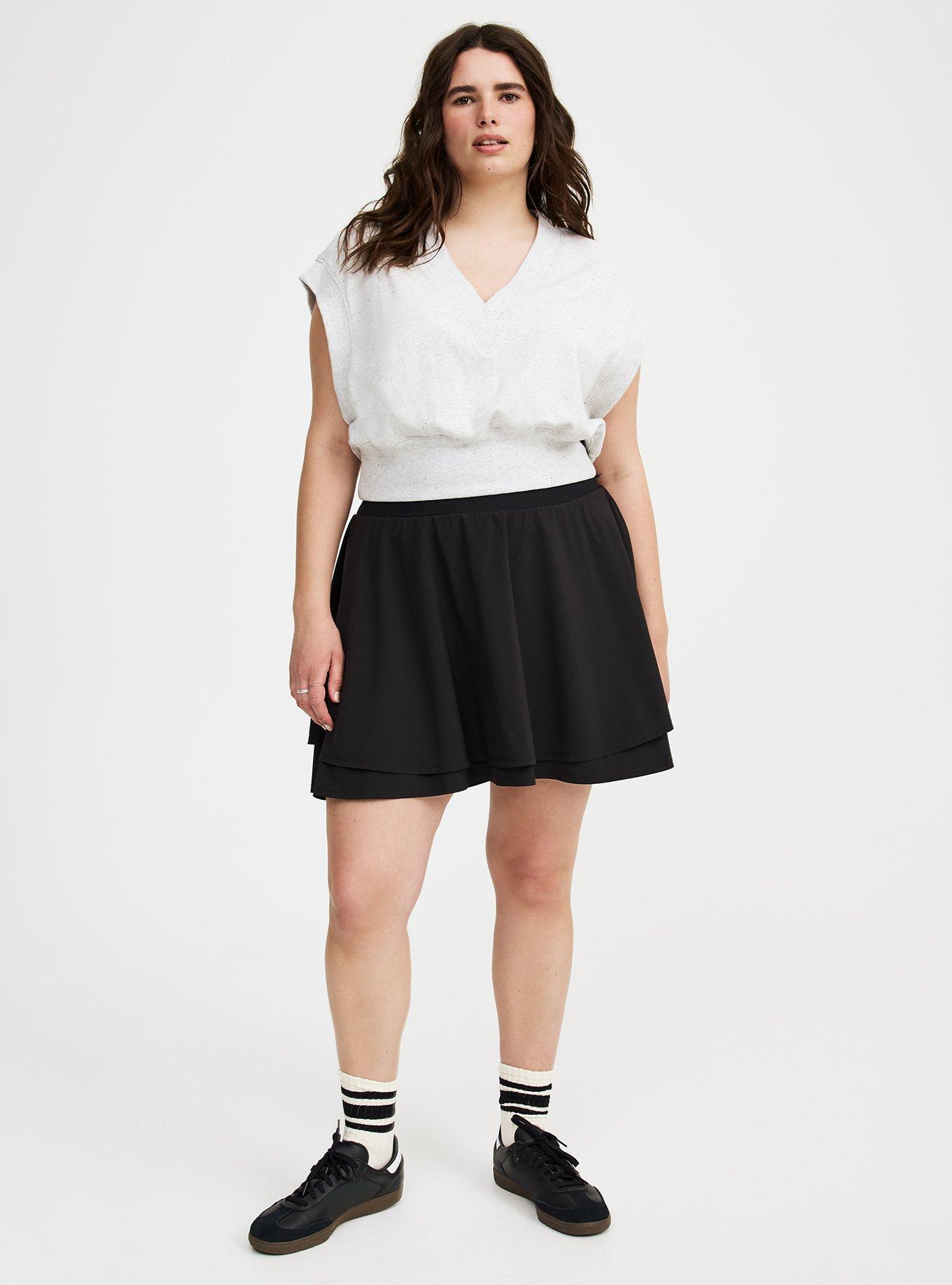 Stretch Woven Skirt With Bike Short