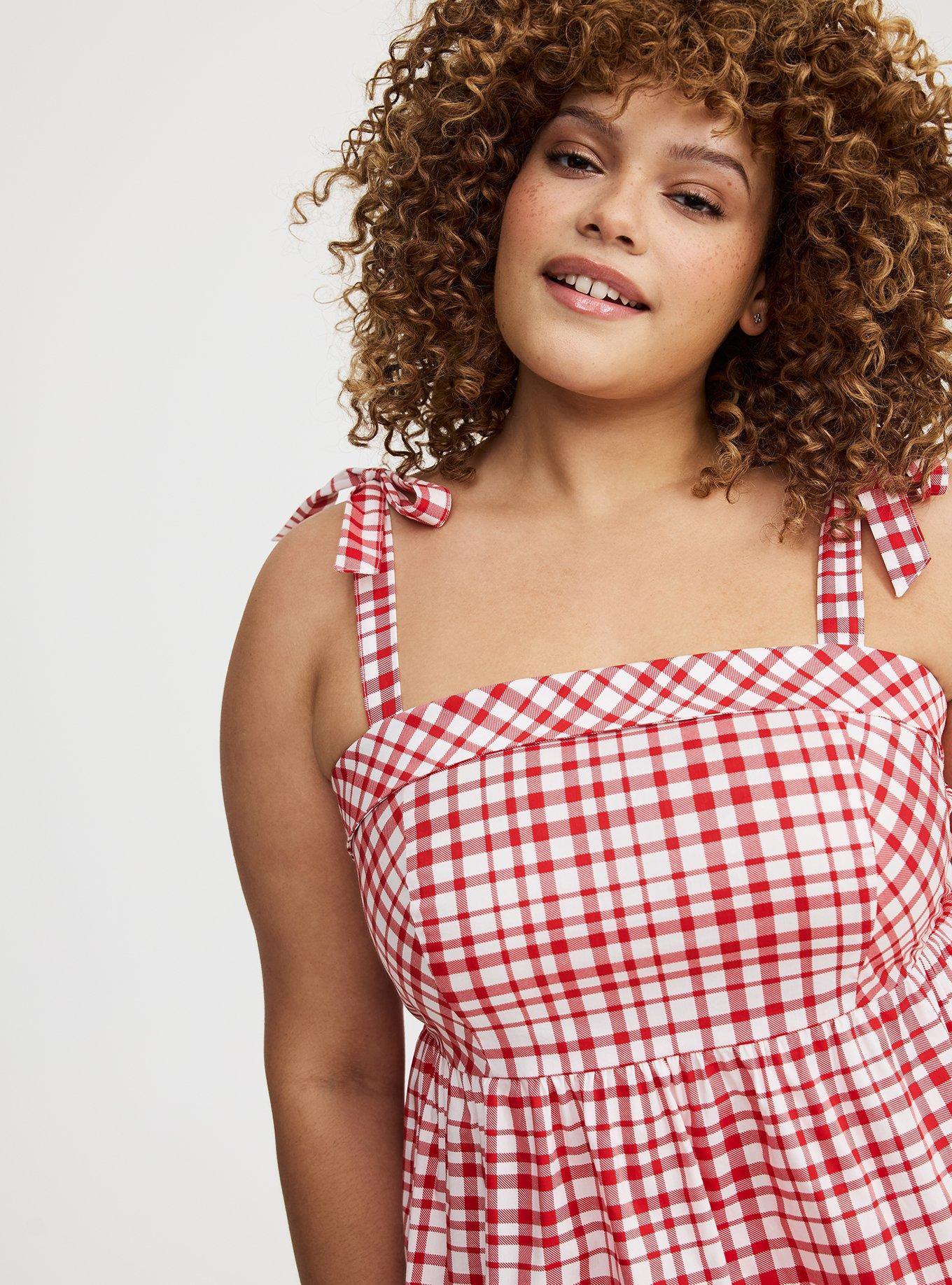 Poplin Peplum Tie Strap Top