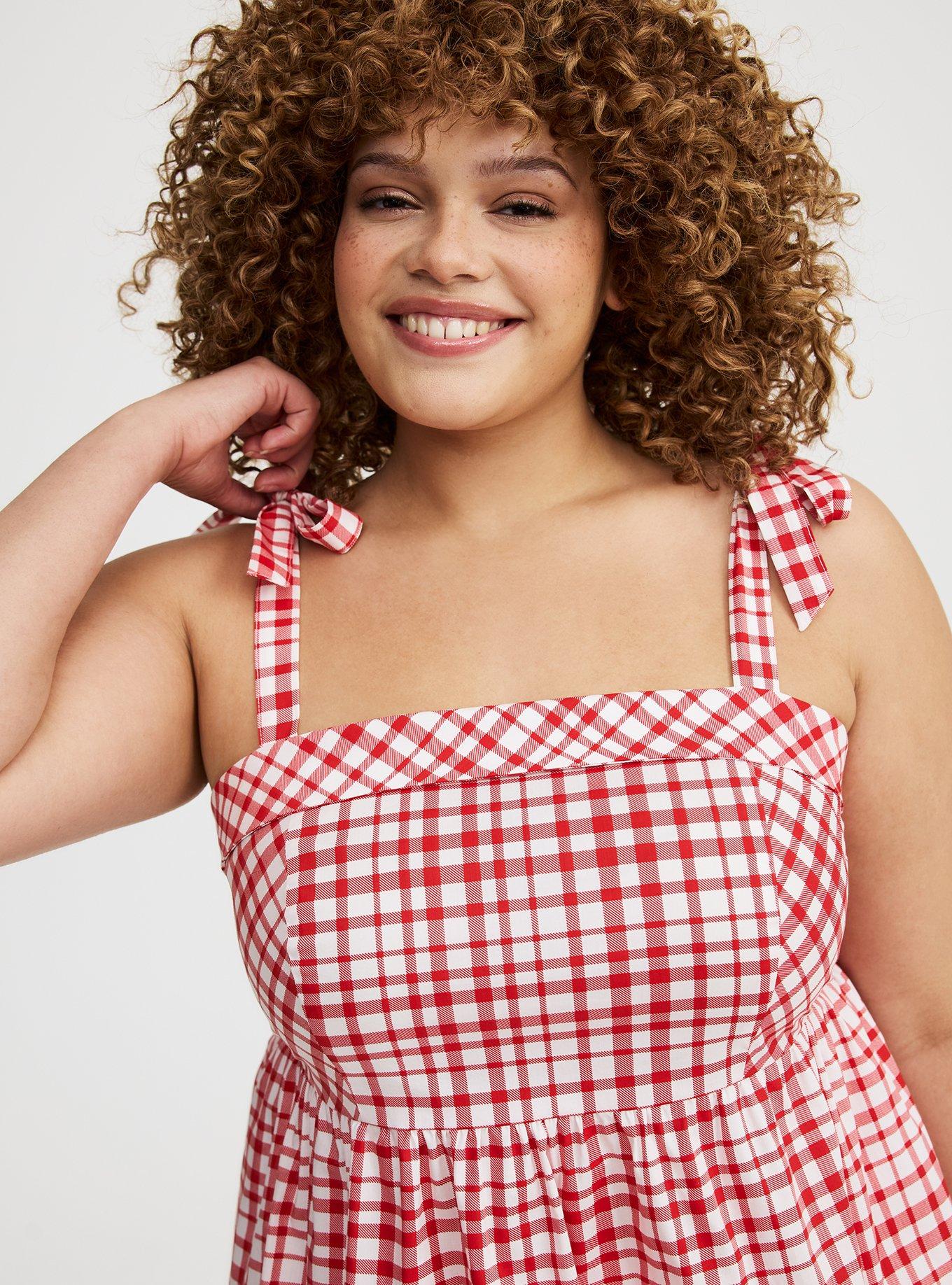 Poplin Peplum Tie Strap Top
