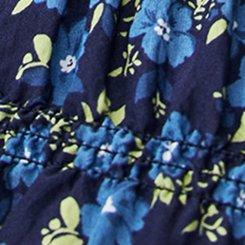 Smocked Peplum Tank Top, BALLET FLORAL PEACOAT, swatch