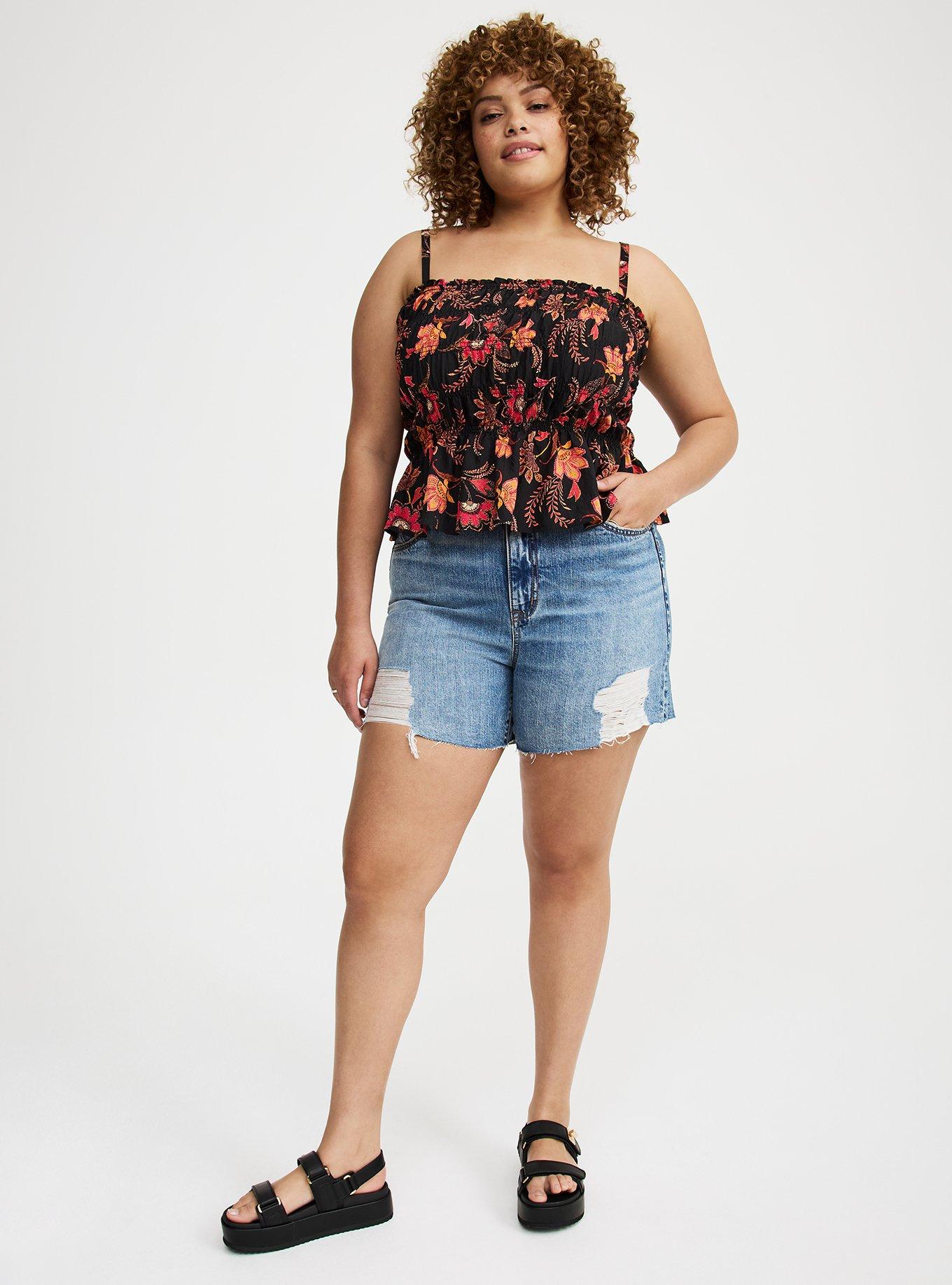 Smocked Peplum Tank Top