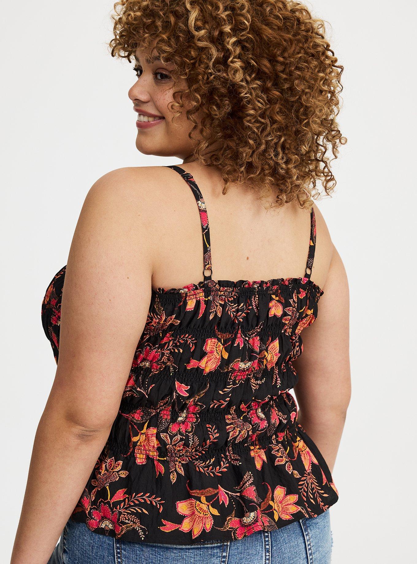 Smocked Peplum Tank Top