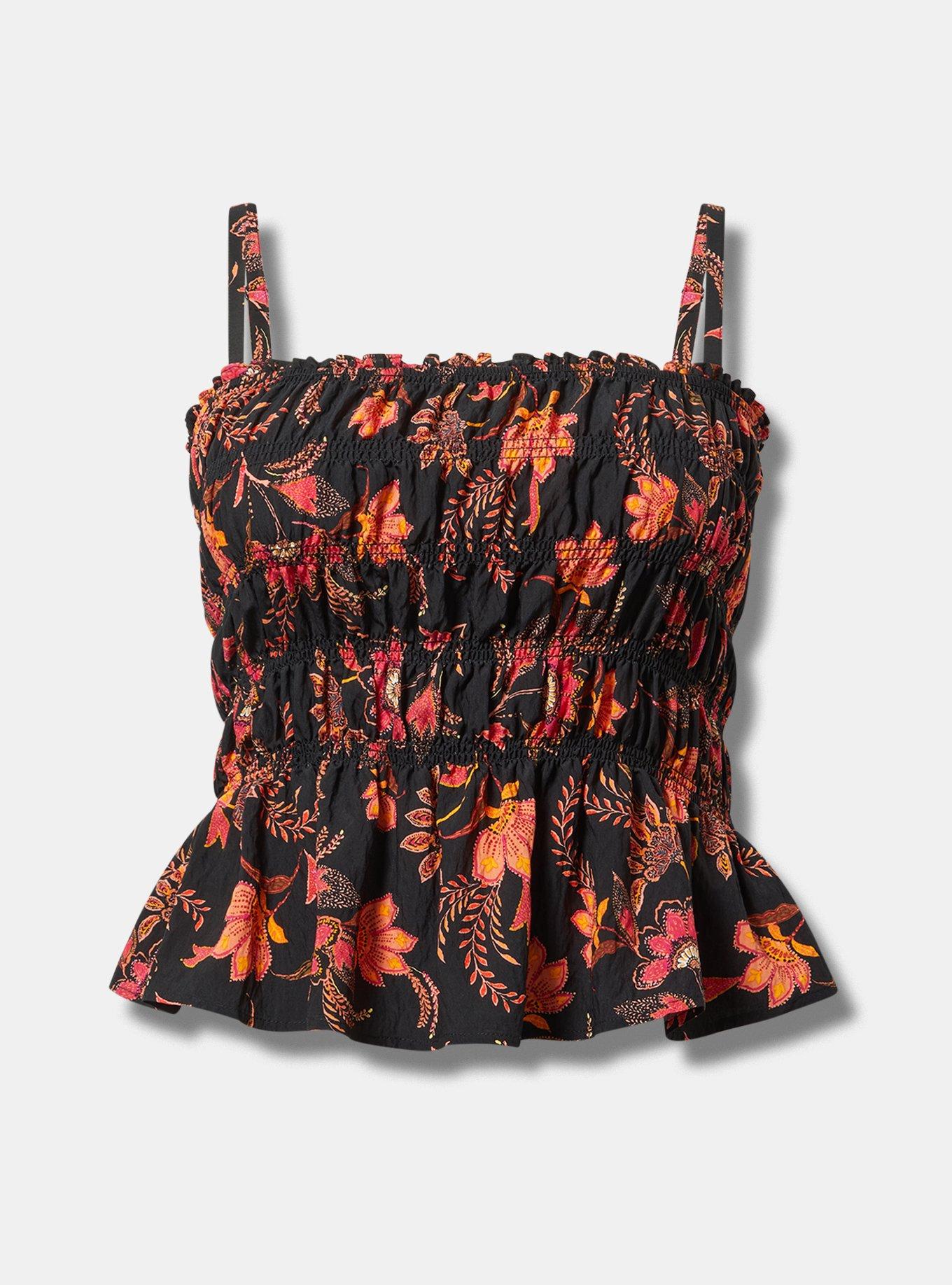 Smocked Peplum Tank Top