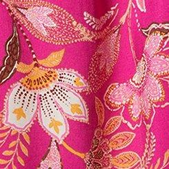 Challis Flutter Sleeve Top, MINDFUL PAISLEY FUSCHIA RED, swatch