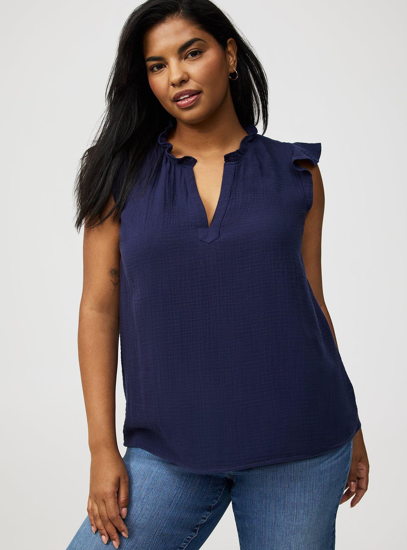 Ruffle V-Neck Top