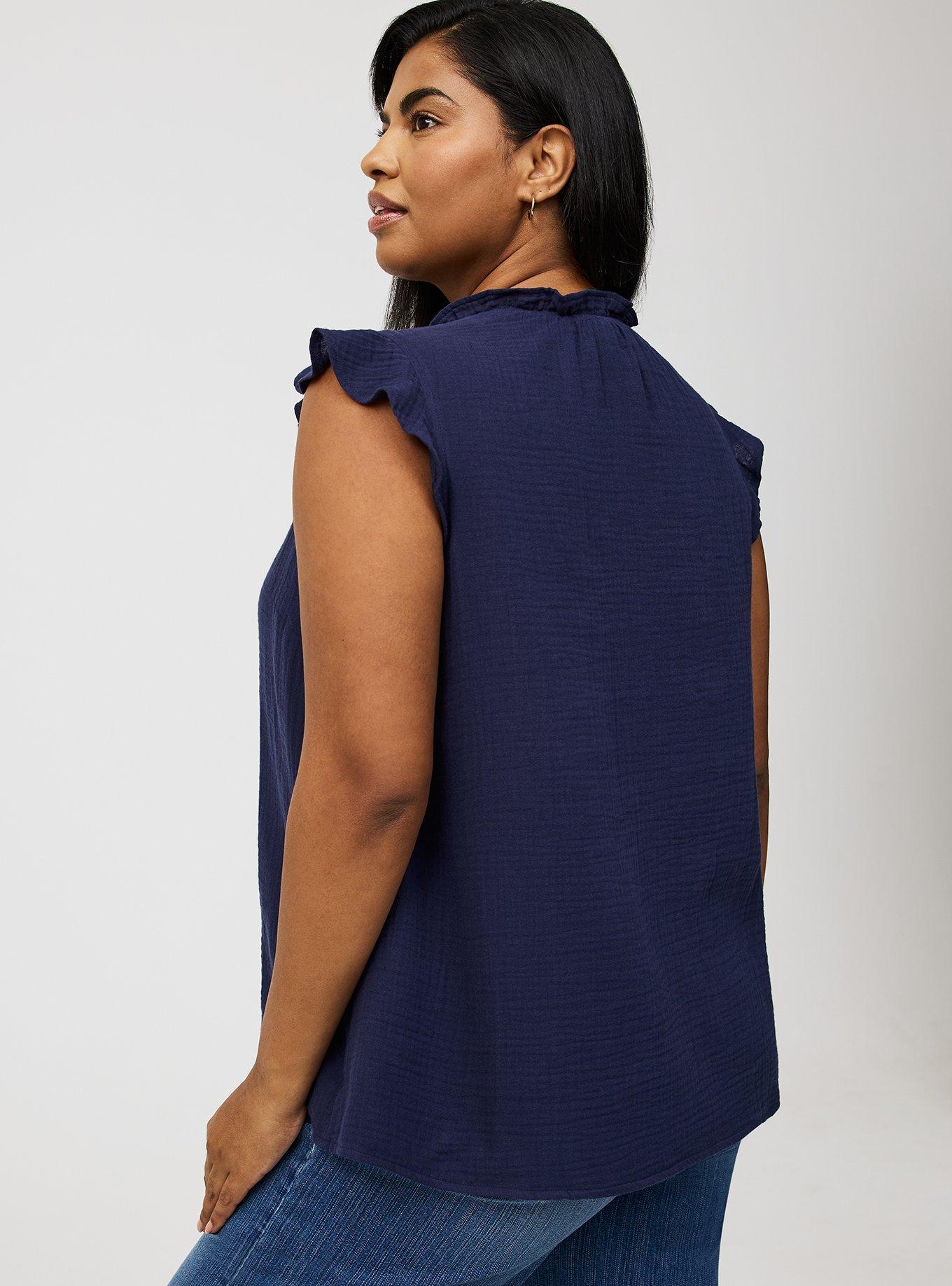 Ruffle V-Neck Top