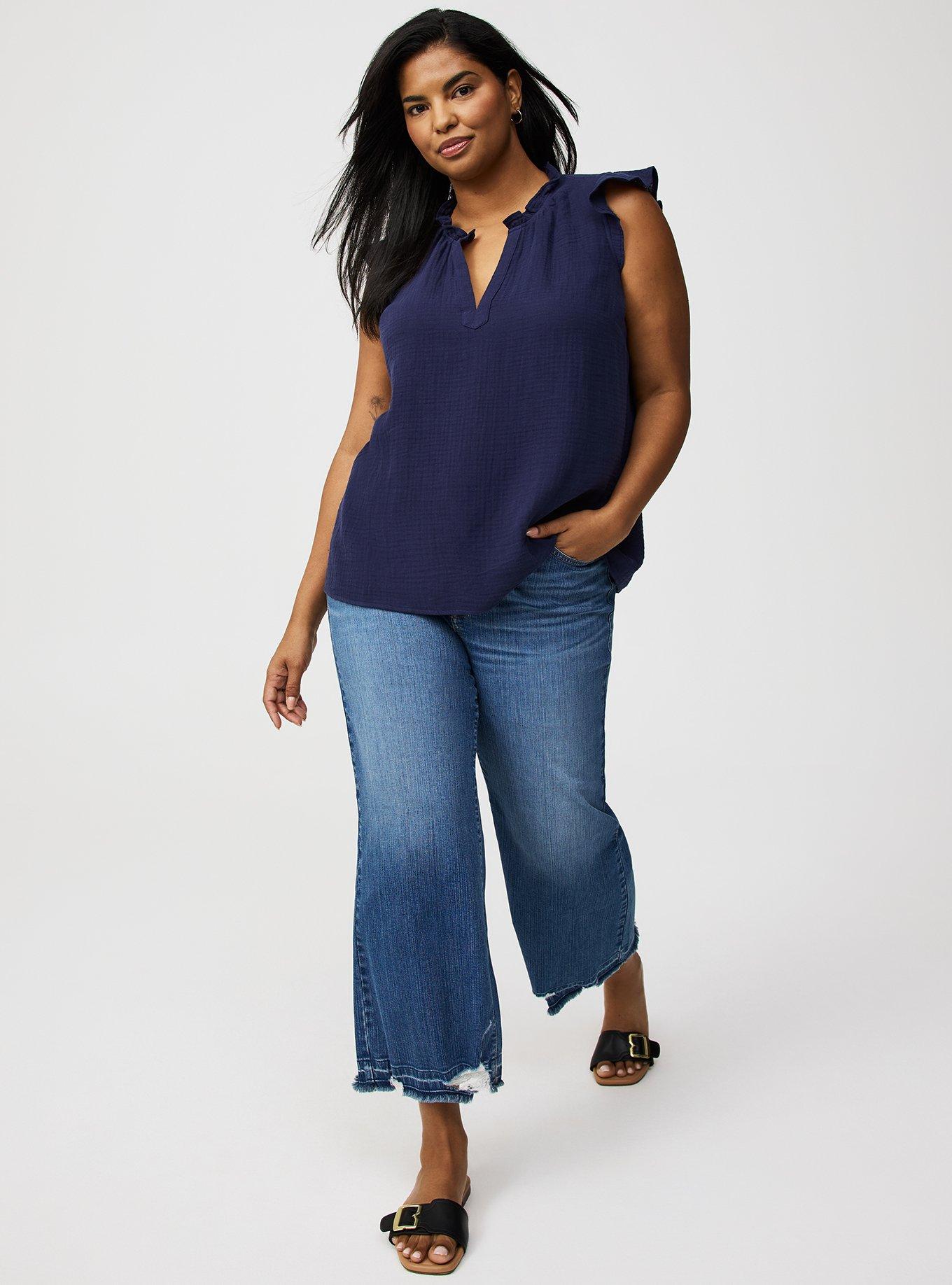 Ruffle V-Neck Top