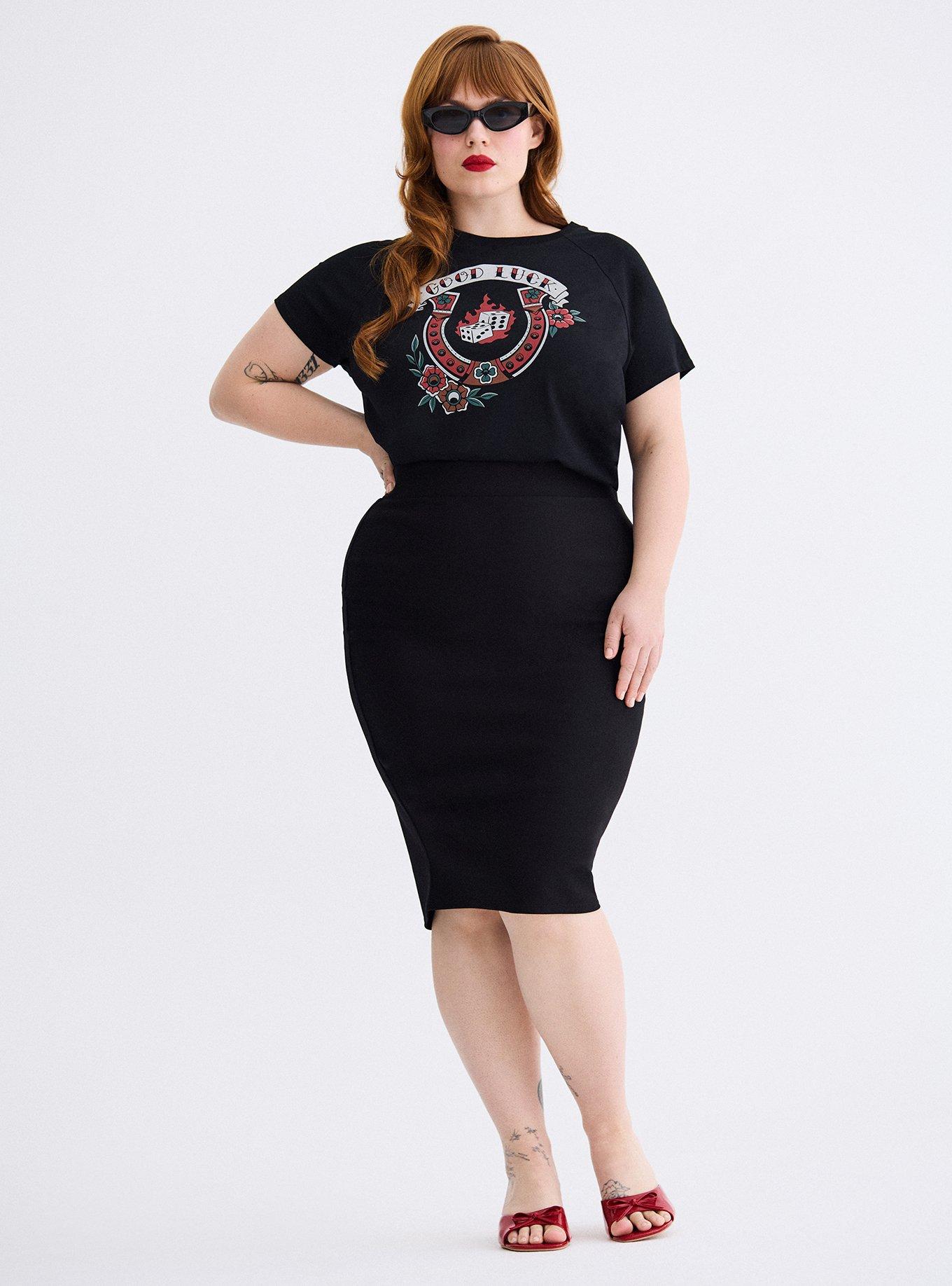 Retro Chic Pencil Skirt