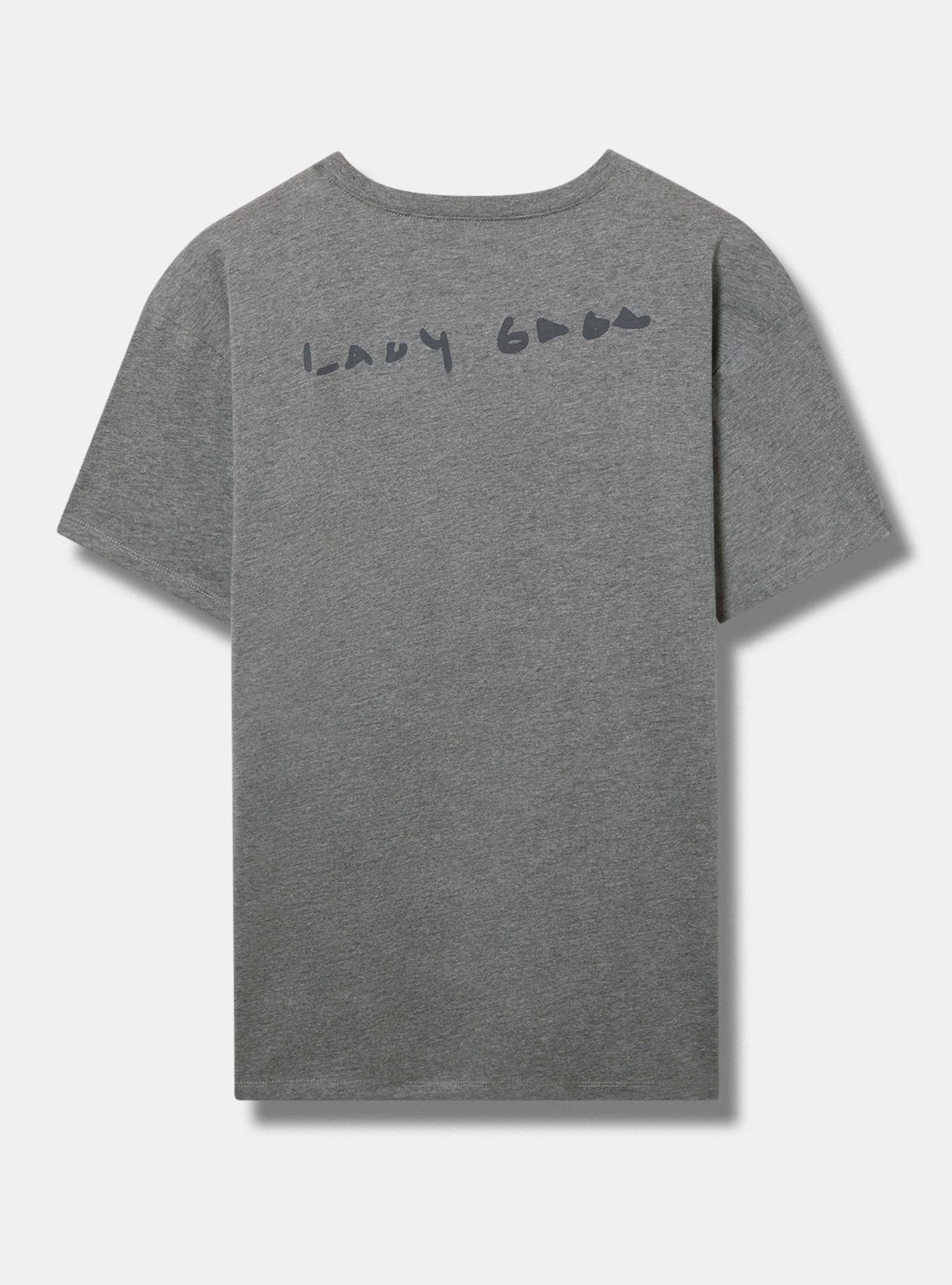 Lady Gaga Relaxed Cotton Crew Studded Tee