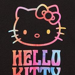 Plus Size Hello Kitty Classic Cotton Crew Tee, DEEP BLACK, swatch