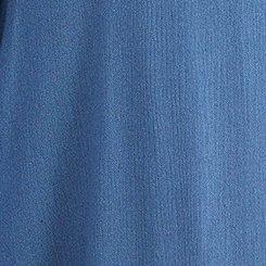 Crinkle Gauze Relaxed Popover Blouse, BLUE HORIZON, swatch