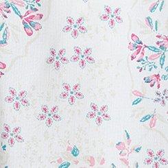 Crinkle Gauze Relaxed Popover Blouse, WILDFLOWER MANDALA CLOUD DANCER, swatch