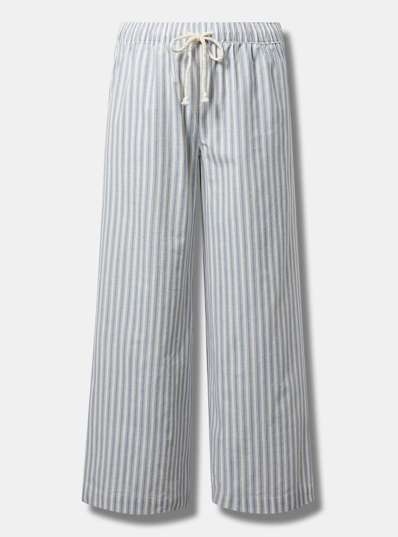 Wide-Leg High-Rise Cotton Pant