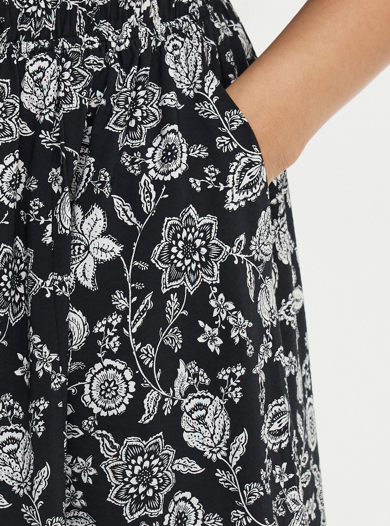 Y-Neck Tiered Maxi Dress, TRACY BANDANA BLACK, alternate