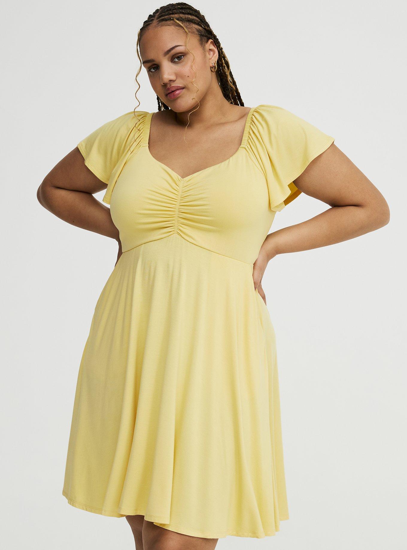 Plus Size - Flutter Sleeve Mini Dress - Torrid