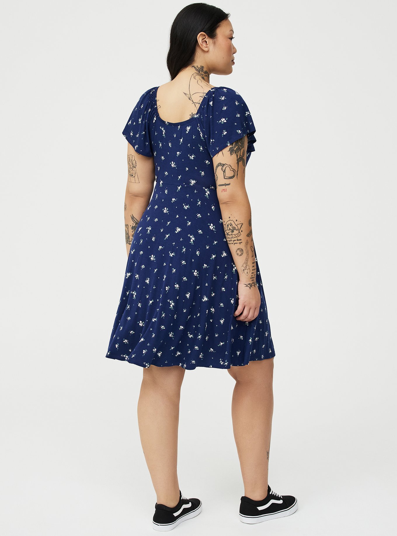 flutter away layered skater dress Plus Size - Sleeve Mini beach outfit