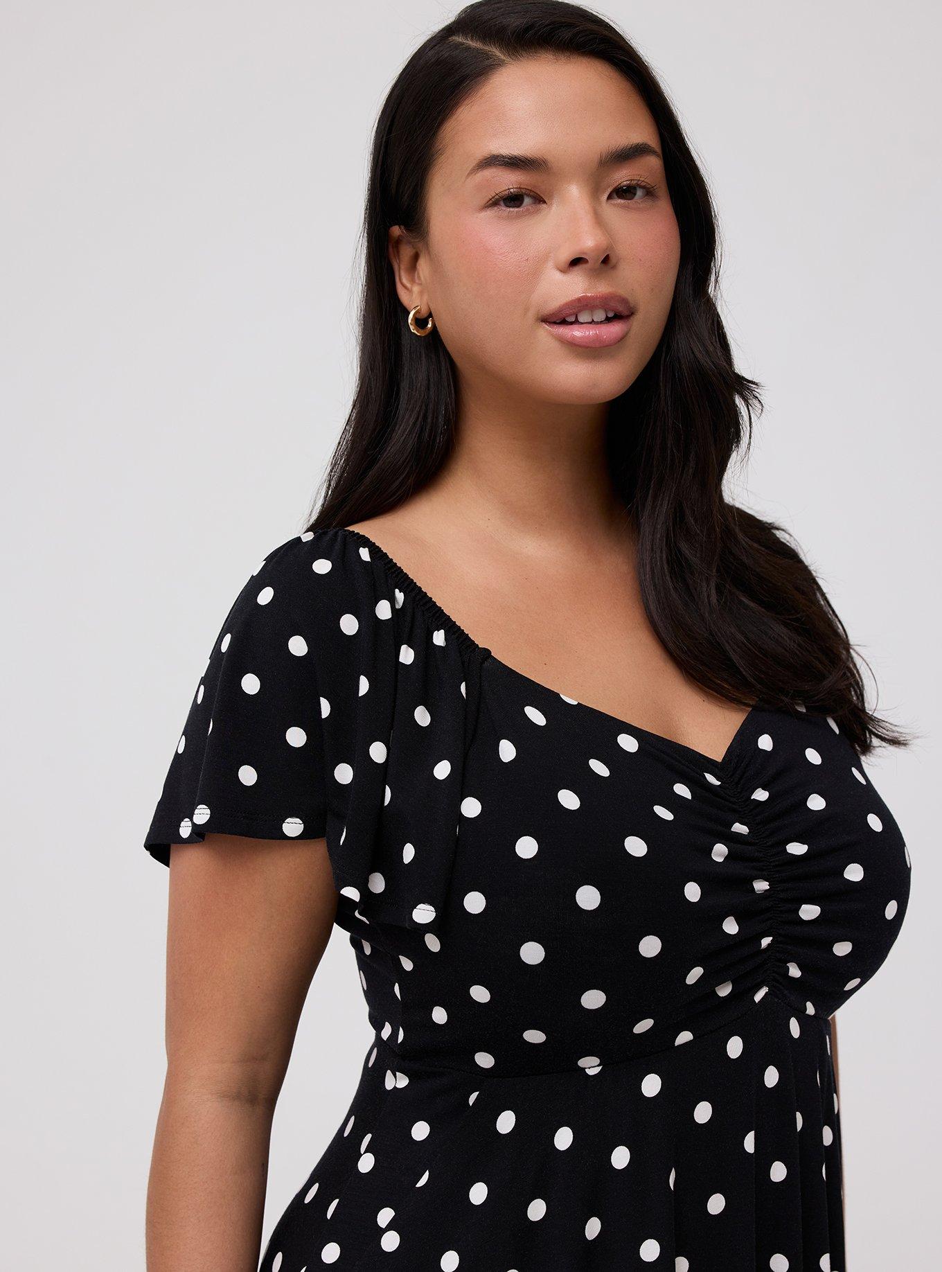 Flutter Sleeve Mini Dress, COMMIT DOT BLACK, alternate