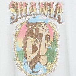 Shania Twain Relaxed Cotton Crew Tee, BLANC DE BLANC, swatch