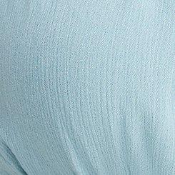 Crinkle Gauze Puff Sleeve Romper, STONE BLUE, swatch