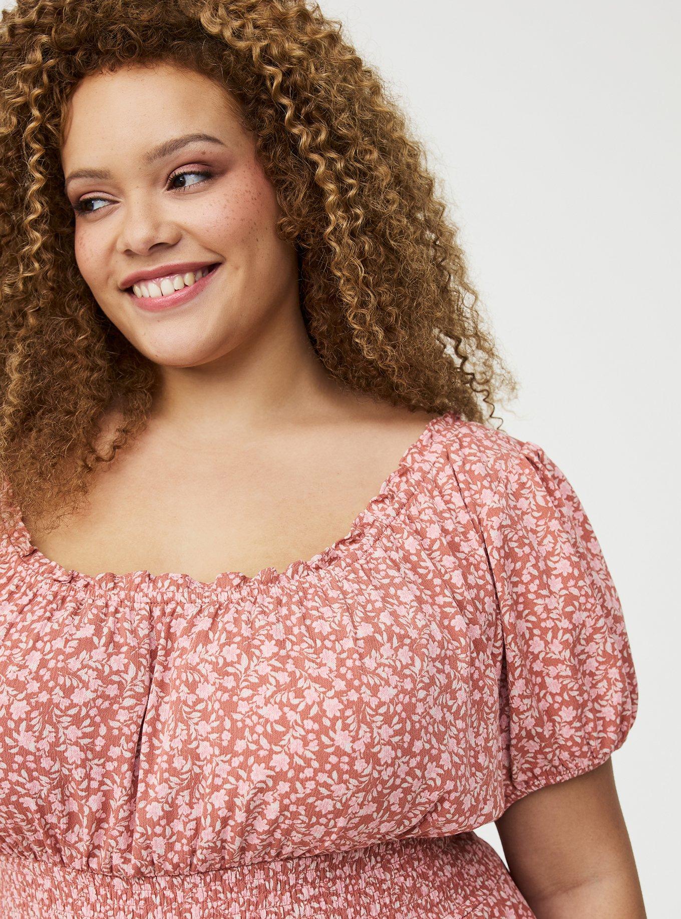 Crinkle Gauze Puff Sleeve Romper, DANIELLE DITSY FLORAL CORAL, alternate