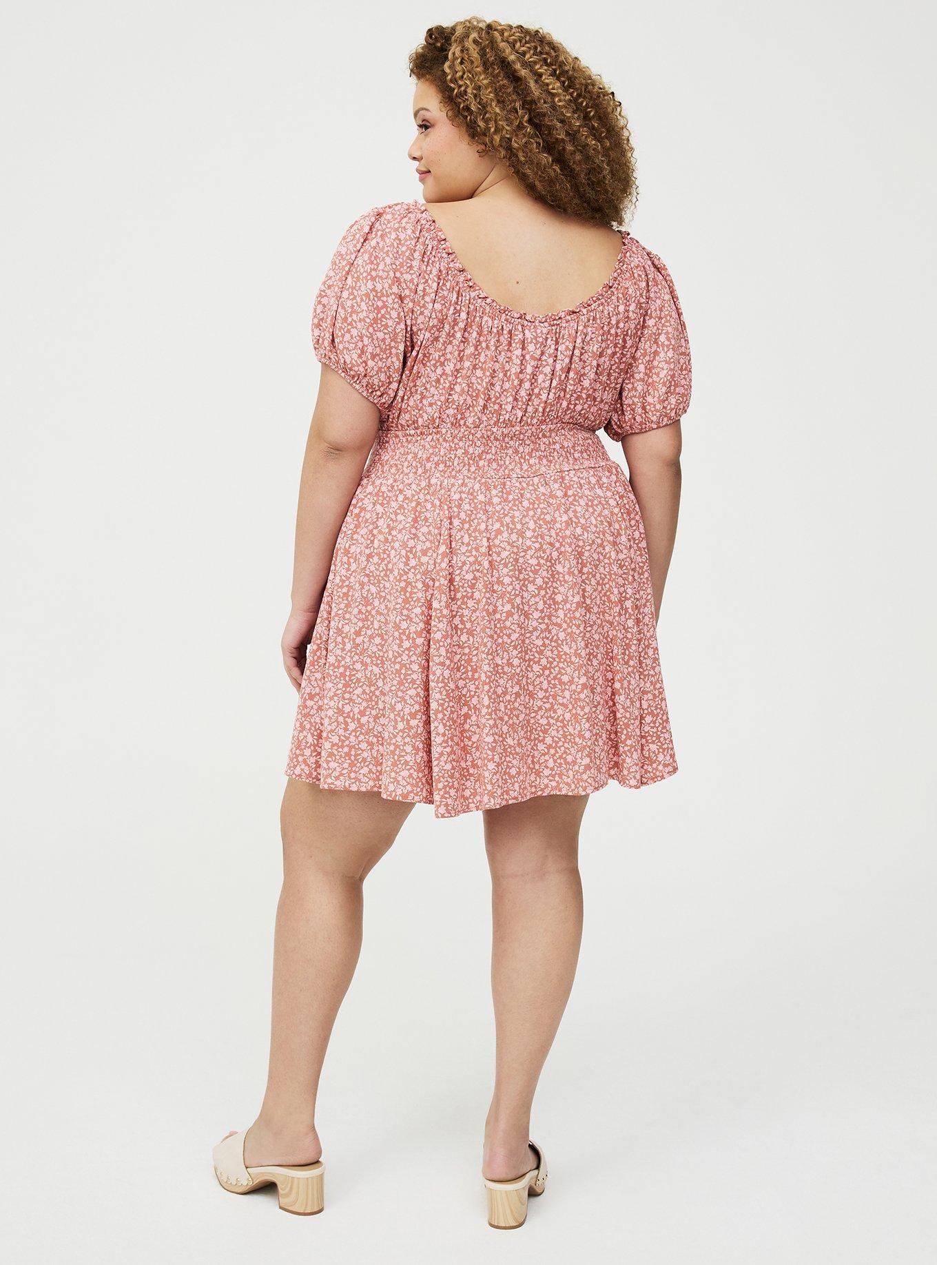 Crinkle Gauze Puff Sleeve Romper, DANIELLE DITSY FLORAL CORAL, alternate