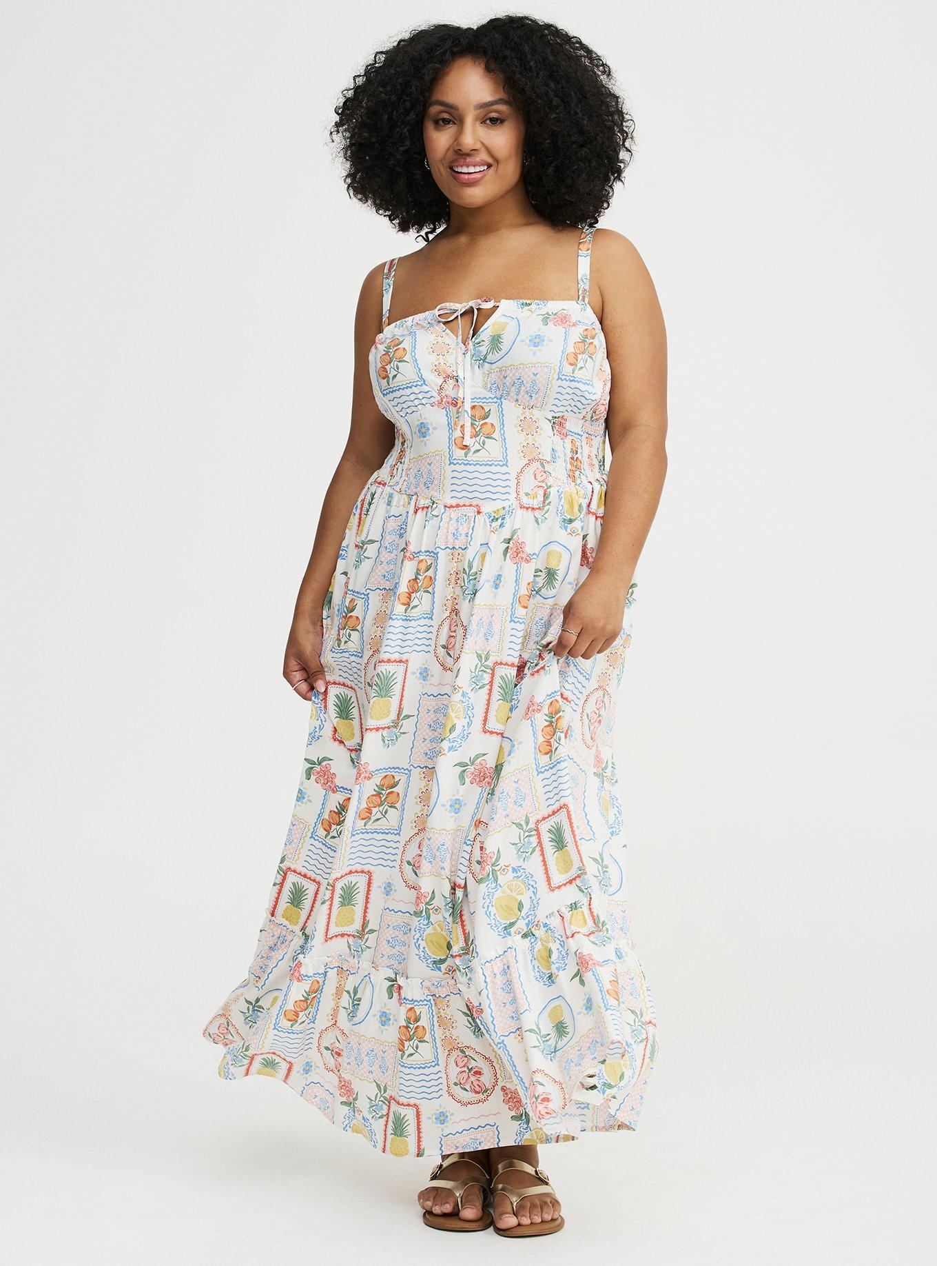 Plus Size - Smocked Detail Maxi Dress - Torrid