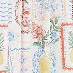 Smocked Detail Maxi Dress, VACATION STAMPS WHITE, swatch