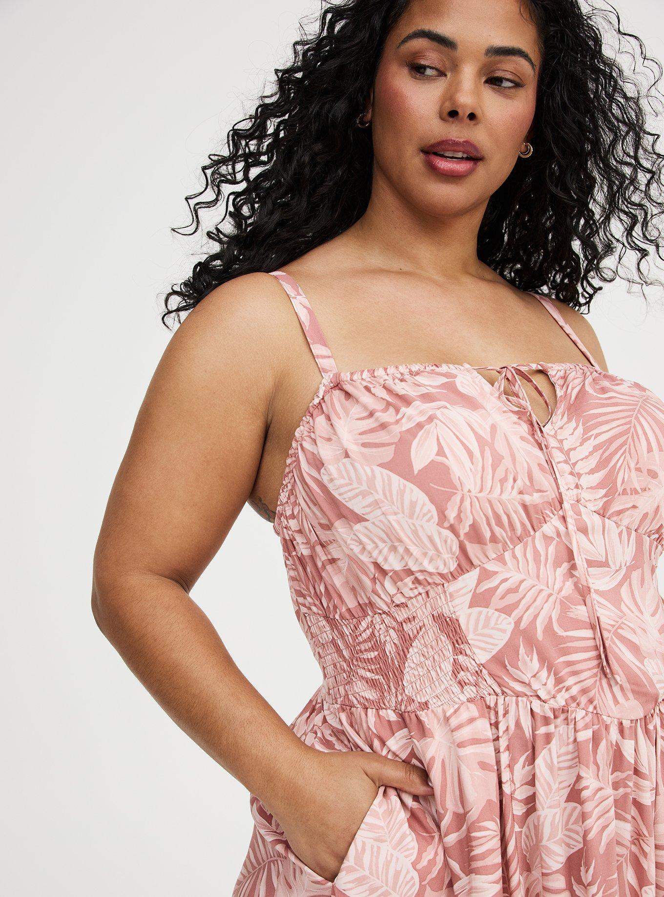 Smocked Detail Maxi Dress, TENAYA TROPICAL PINK, alternate