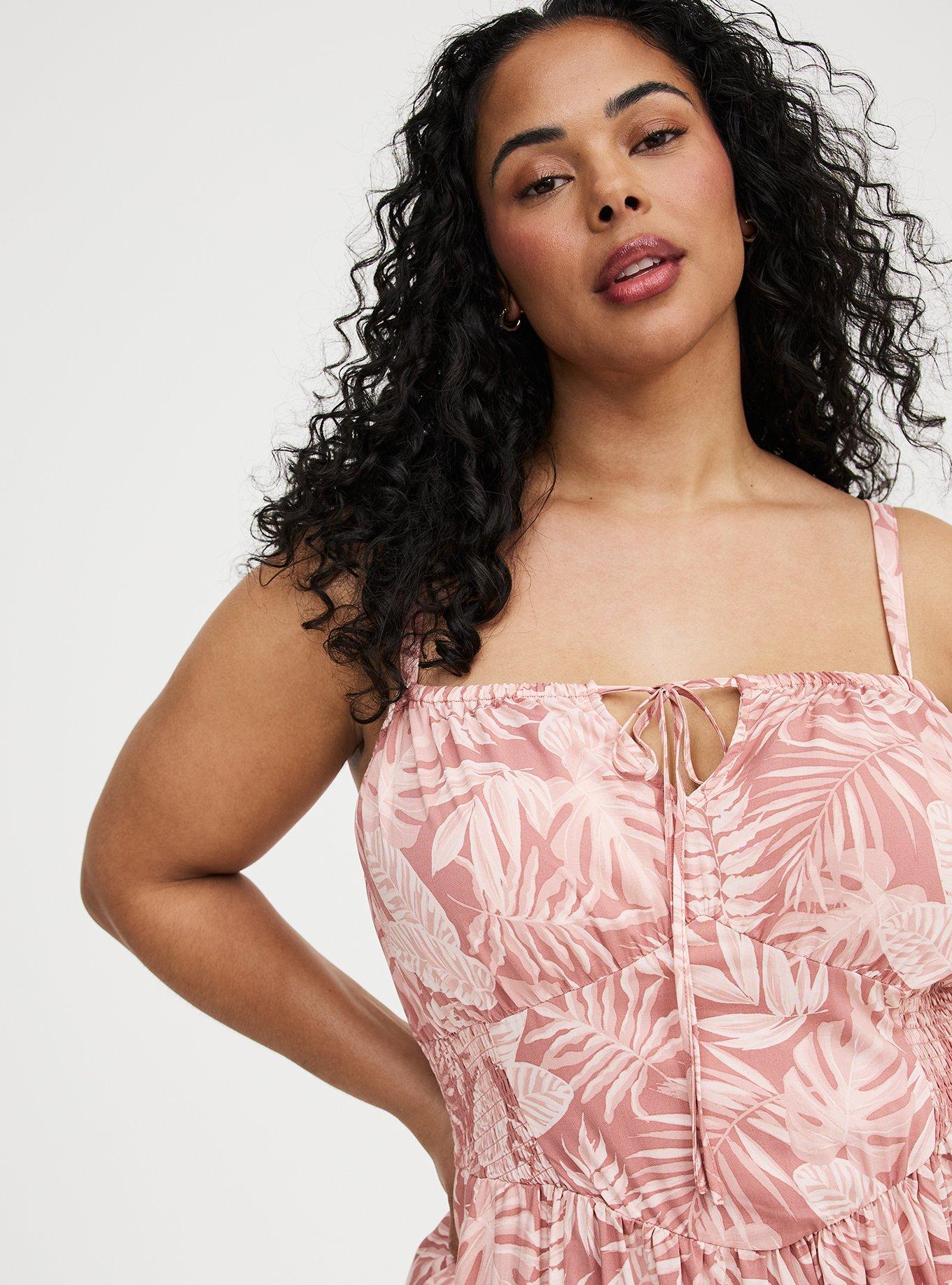 Smocked Detail Maxi Dress, TENAYA TROPICAL PINK, alternate