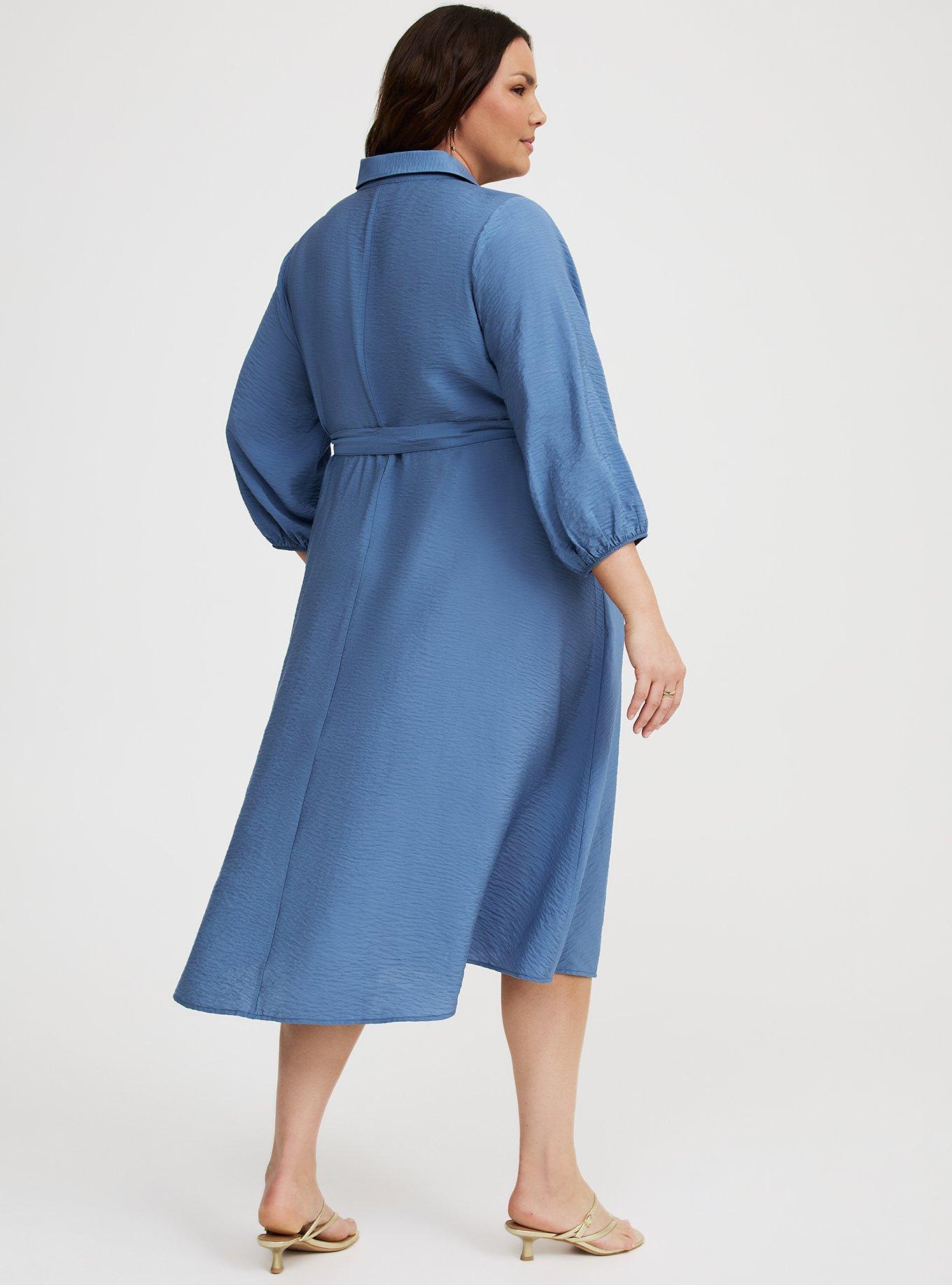 Collared Tie-Front Shirt Dress