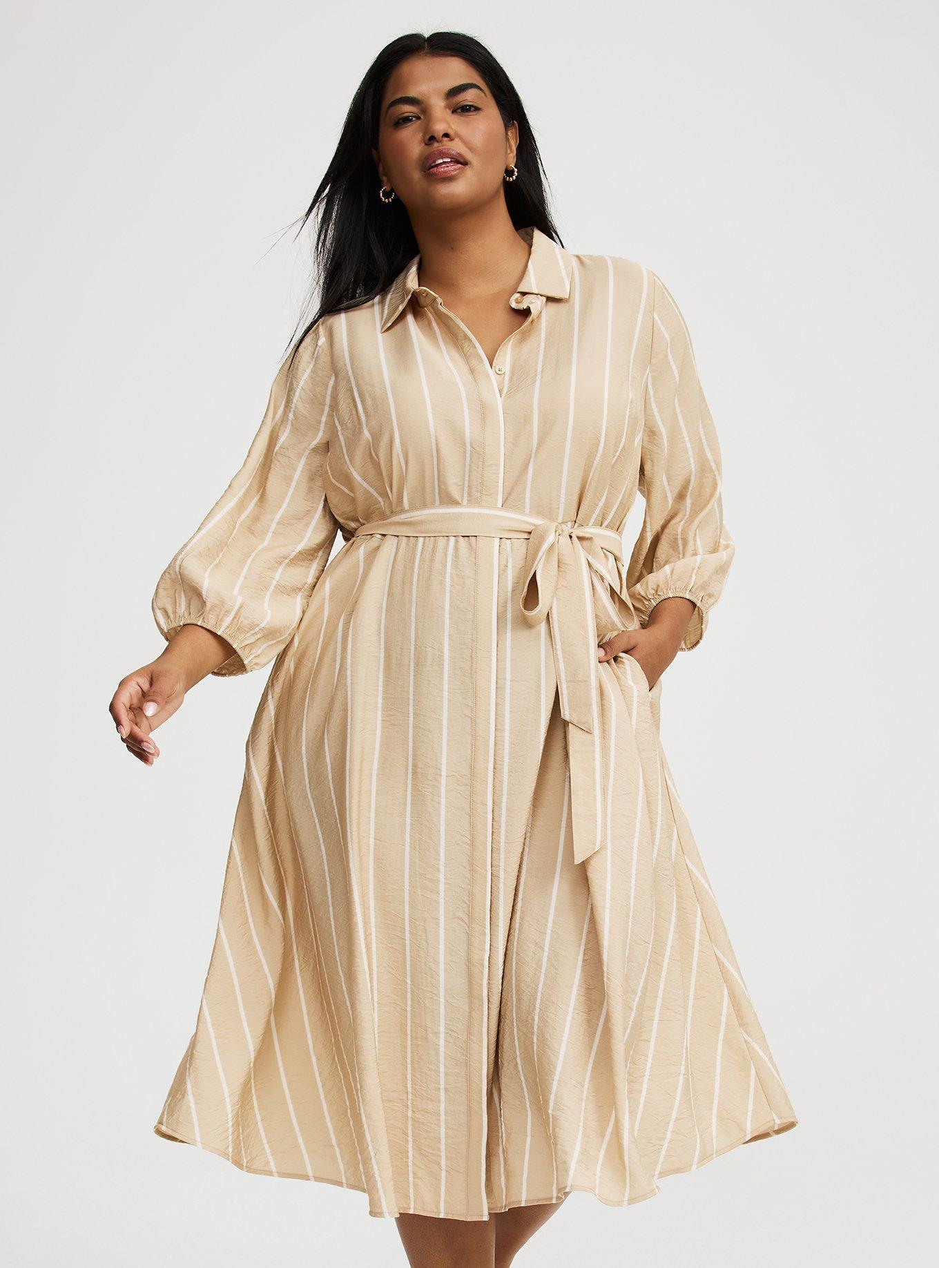 Collared Tie-Front Shirt Dress