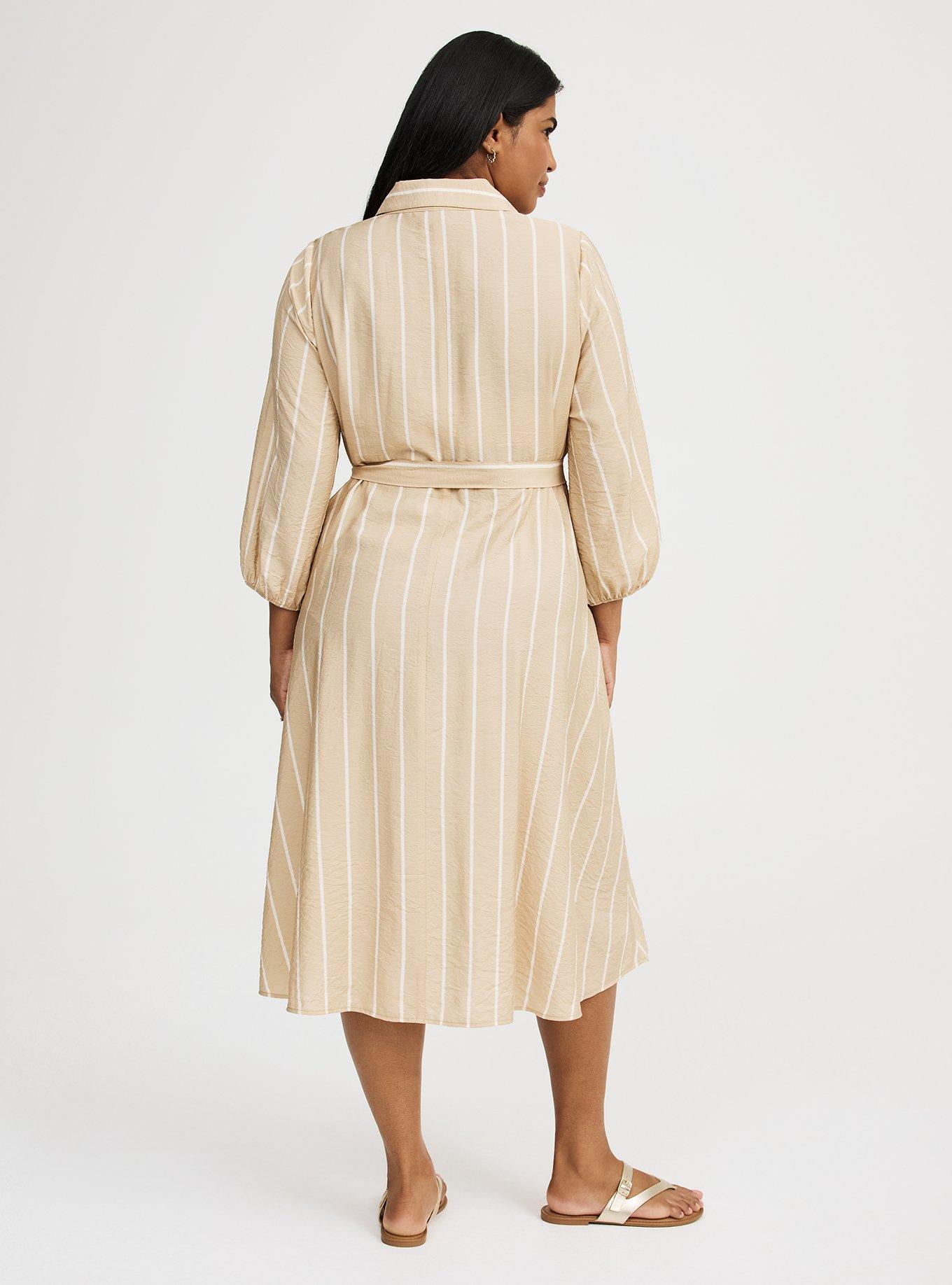 Collared Tie-Front Shirt Dress