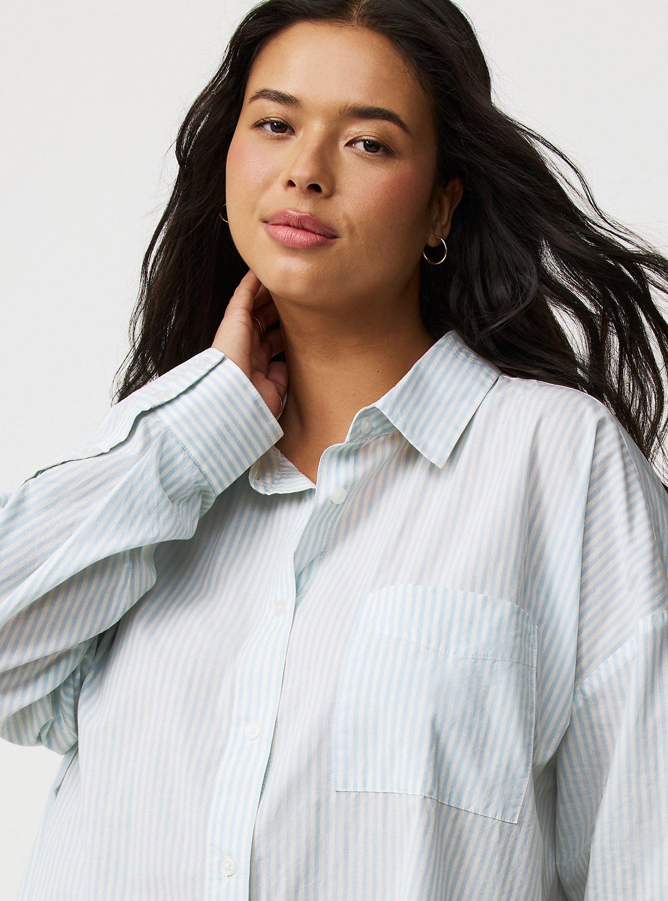 Plus Size - Soft Cotton Drop-Shoulder Shirt - Torrid