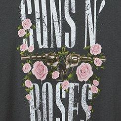 Plus Size Guns 'n Roses Relaxed Cotton Crew Tee, VINTAGE BLACK, swatch