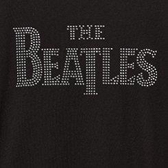 Plus Size The Beatles Classic Cotton Crew Rhinestone Tee, DEEP BLACK, swatch