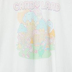 Plus Size Candy Land Crop Raglan Tee, BLANC DE BLANC, swatch