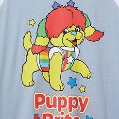 Plus Size Puppy Brite Classic Cotton Raglan Tee, DUSTY BLUE, swatch