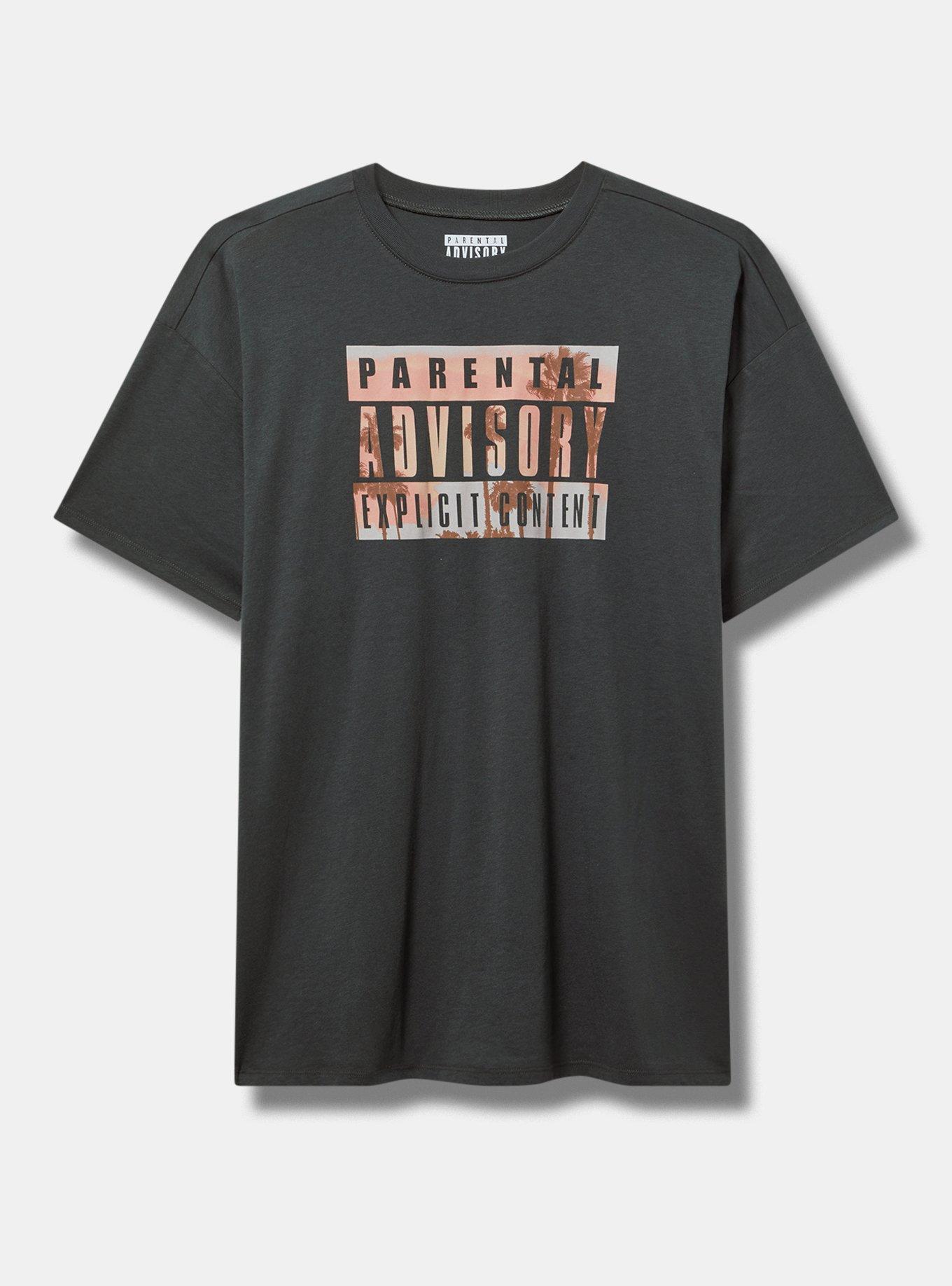 Parental Advisory Oversized Cotton Tunic Tee