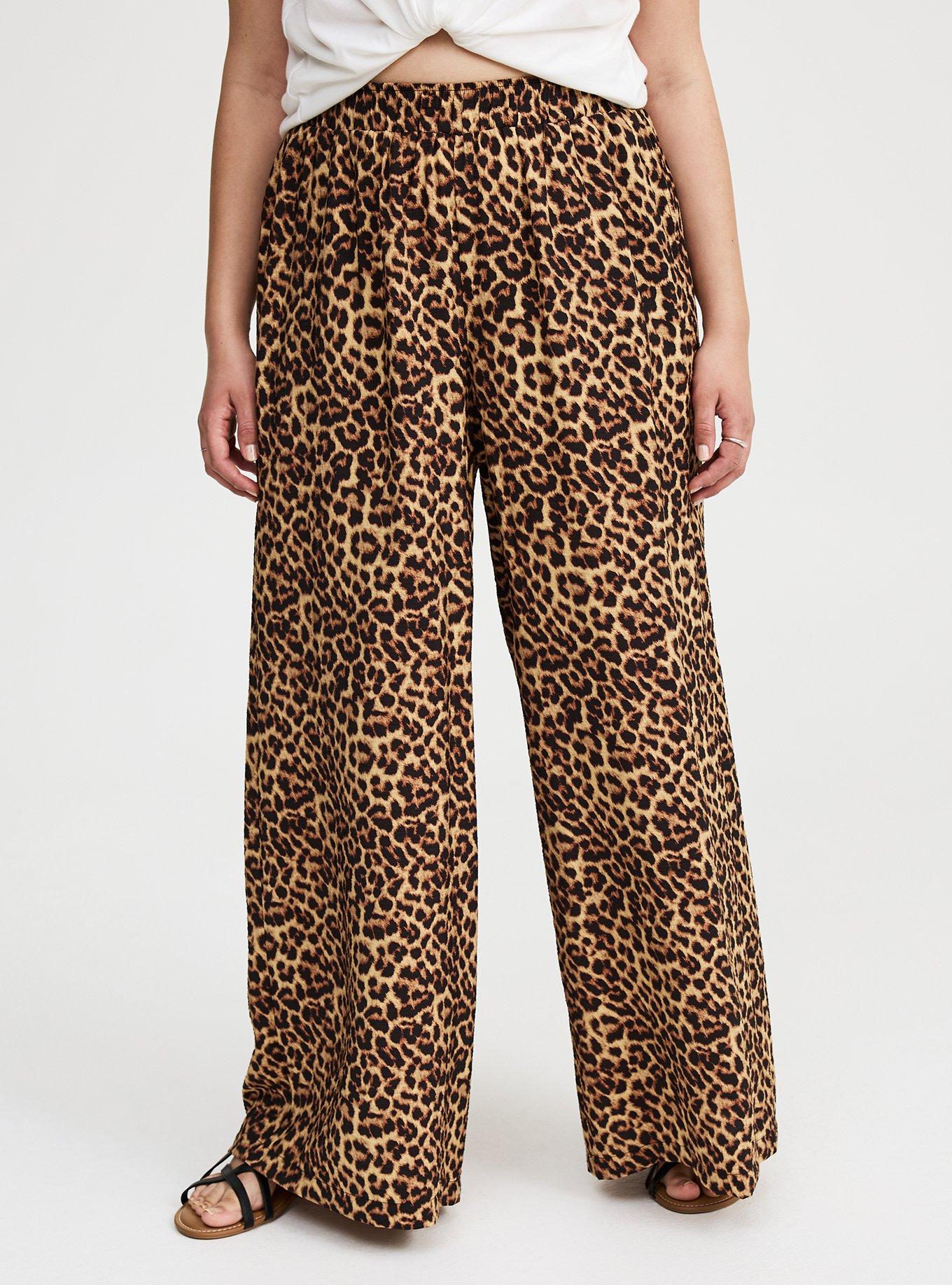 Wide-Leg High-Rise Crinkle Rayon Pant
