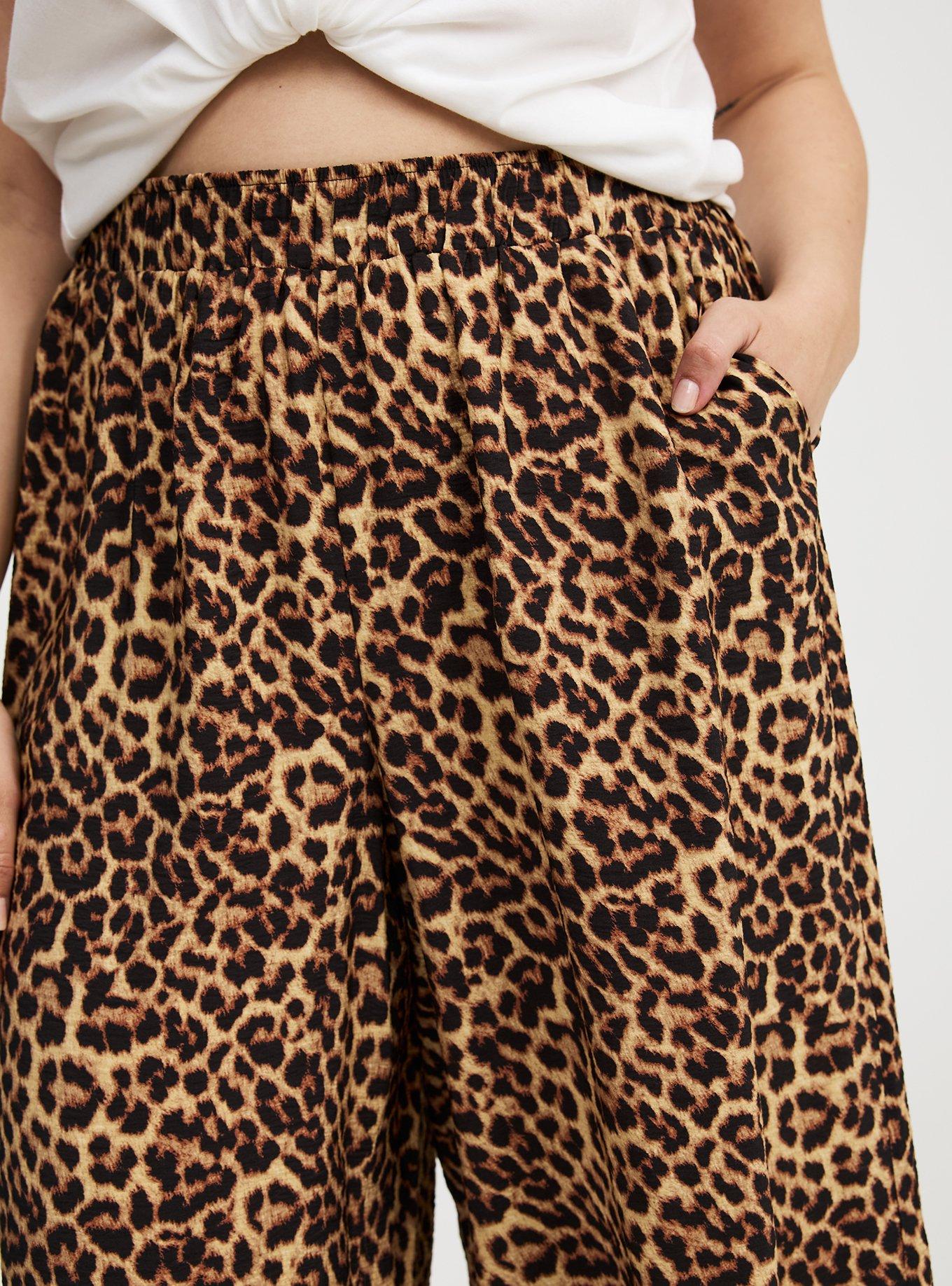 Wide-Leg High-Rise Crinkle Rayon Pant
