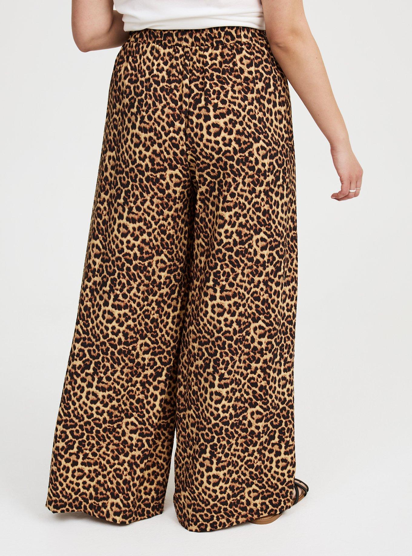 Wide-Leg High-Rise Crinkle Rayon Pant